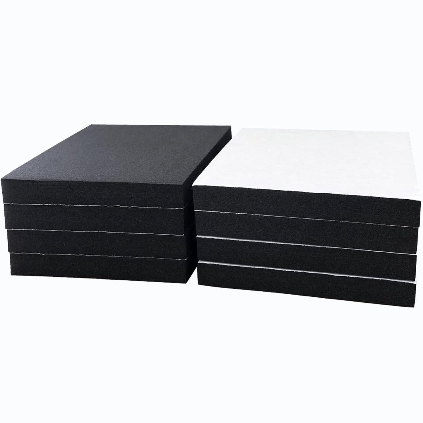 8 Pcs Foam Padding Sheet with Adhesive, Neoprene Rubber Adhesive Pads Closed Cell Foam Sheet for Insulation Soundproofing Anti-Slip Black (4" x 4" x 1/2", 8 Pcs)