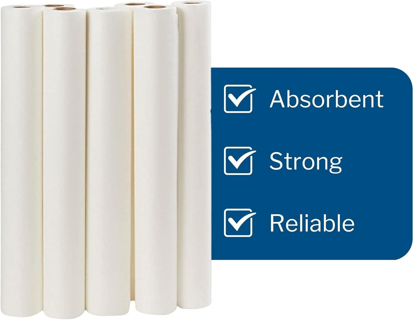McKesson Medical Exam Table Paper [12 Rolls] – Bed Table Sheet Cover for Diaper Changing, Waxing, Nursing, Chiropractor, Patternmaking, Tracing - Premium Smooth Paper Roll - White, 18 in x 225 ft