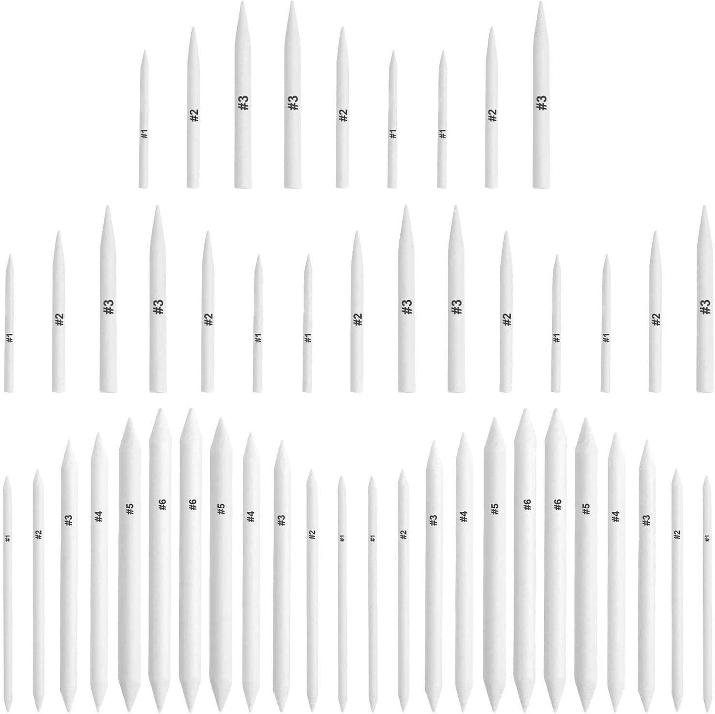 FEBSNOW 48 Pcs Blending Stump and Tortillions, Paper Art Blenders, Art Pencils, Drawing Pencils for Artists Student Sketch Drawing Tools, Drawing Supplies