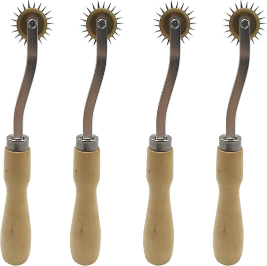 RONYOUNG 4PCS 4mm Sewing tracing Wheel for Sewing Patterns, Pounce Wheel, Perforation Cutter, Overstitch Wheel, Paper Perforator Tracing Wheel Sewing, Rotary Perforator, Pounce Wheels