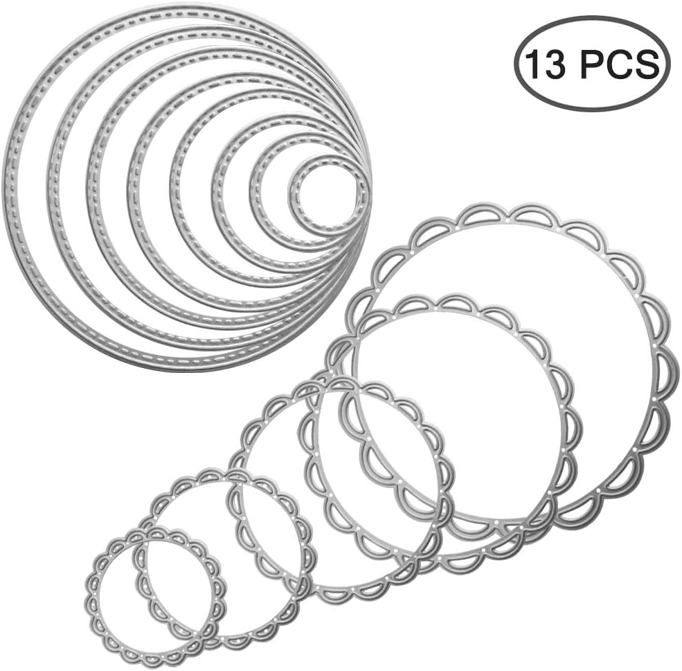 2 Packs Cutting Dies Stencil Metal Template Moulds, FineGood Embossing Tool for Card Making Scrapbooking DIY Album Paper