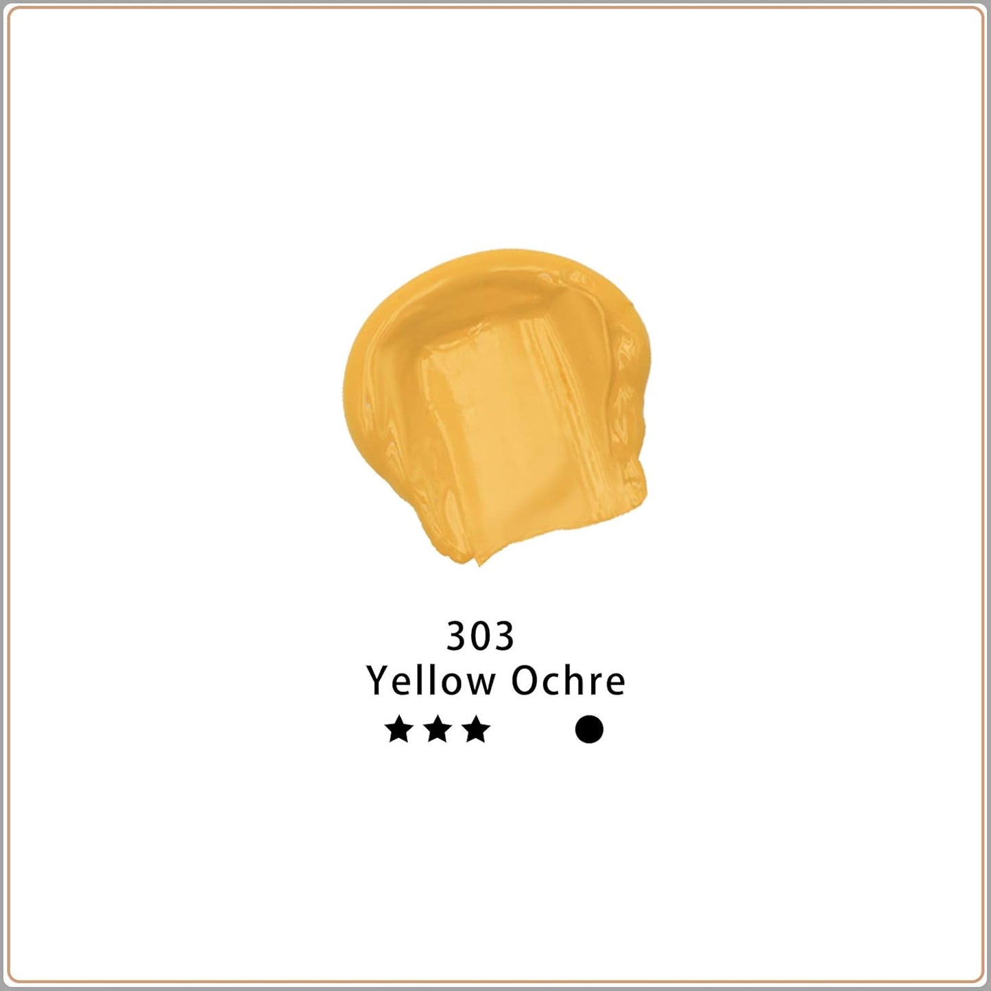 Artecho Yellow Acrylic Paint, Yellow Ochre Paint (120ml / 4.05oz) Tubes, Art Craft Paints for Canvas, Rock, Stone, Wood, Fabric, Art Supplies