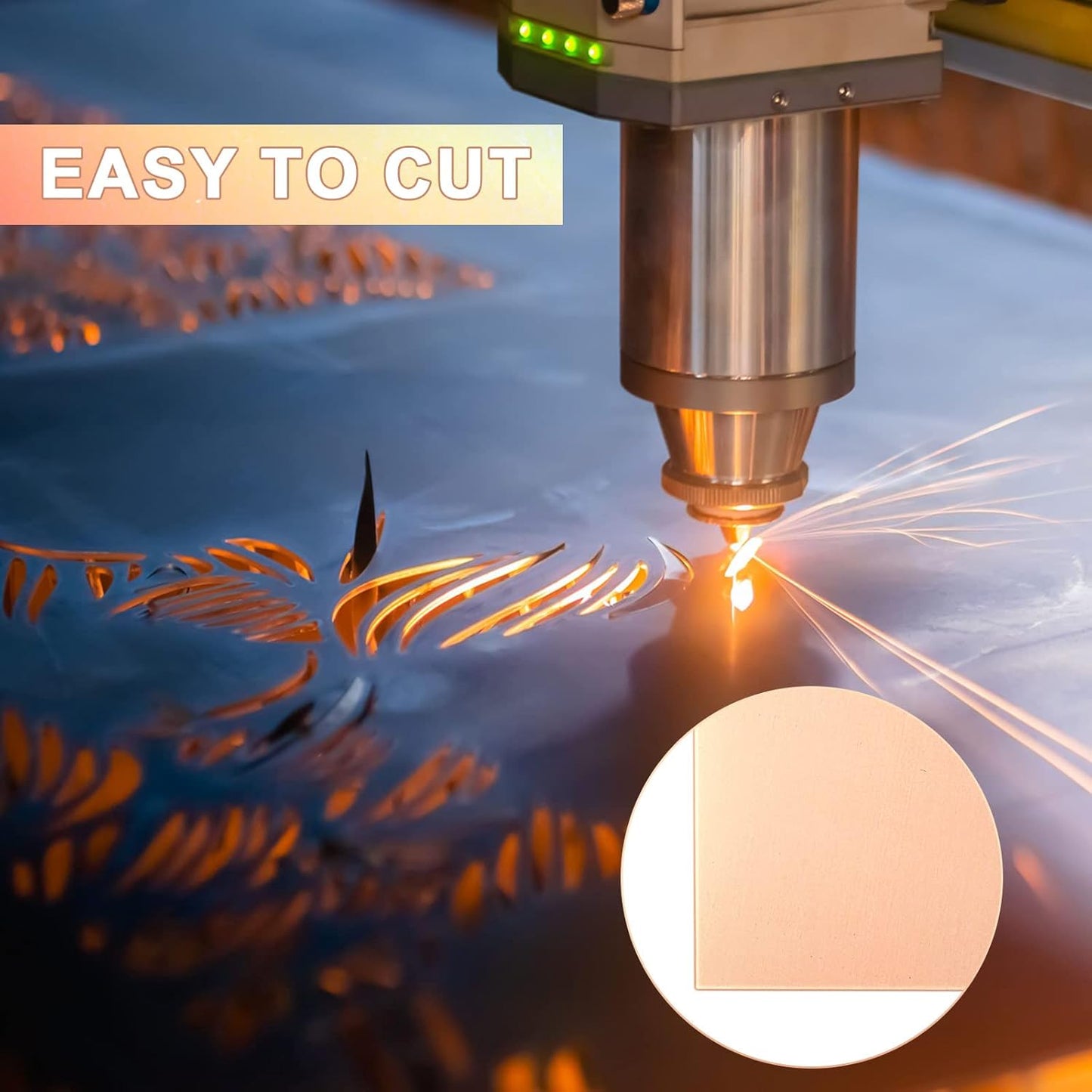 Therwen 4 Pieces Copper Sheets Plates Metal for Crafts 12 x 12 inch 24 Gauge 0.5mm Thickness No Scratches Pure Copper Sheet for Jewelry Repairs Electrical(4 Pcs,12 x 12 inch)