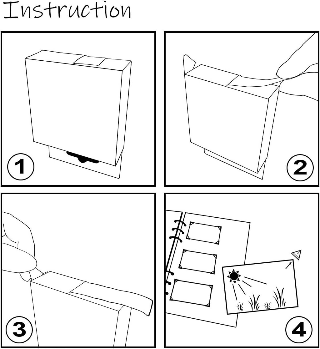 Photo Corners 3 Pack 1200 Pcs Clear Self-Adhesive Picture Mounting Corner Stickers for DIY Scrapbook, Album, Journal, 400 Pcs/Pack, 3 Pack.