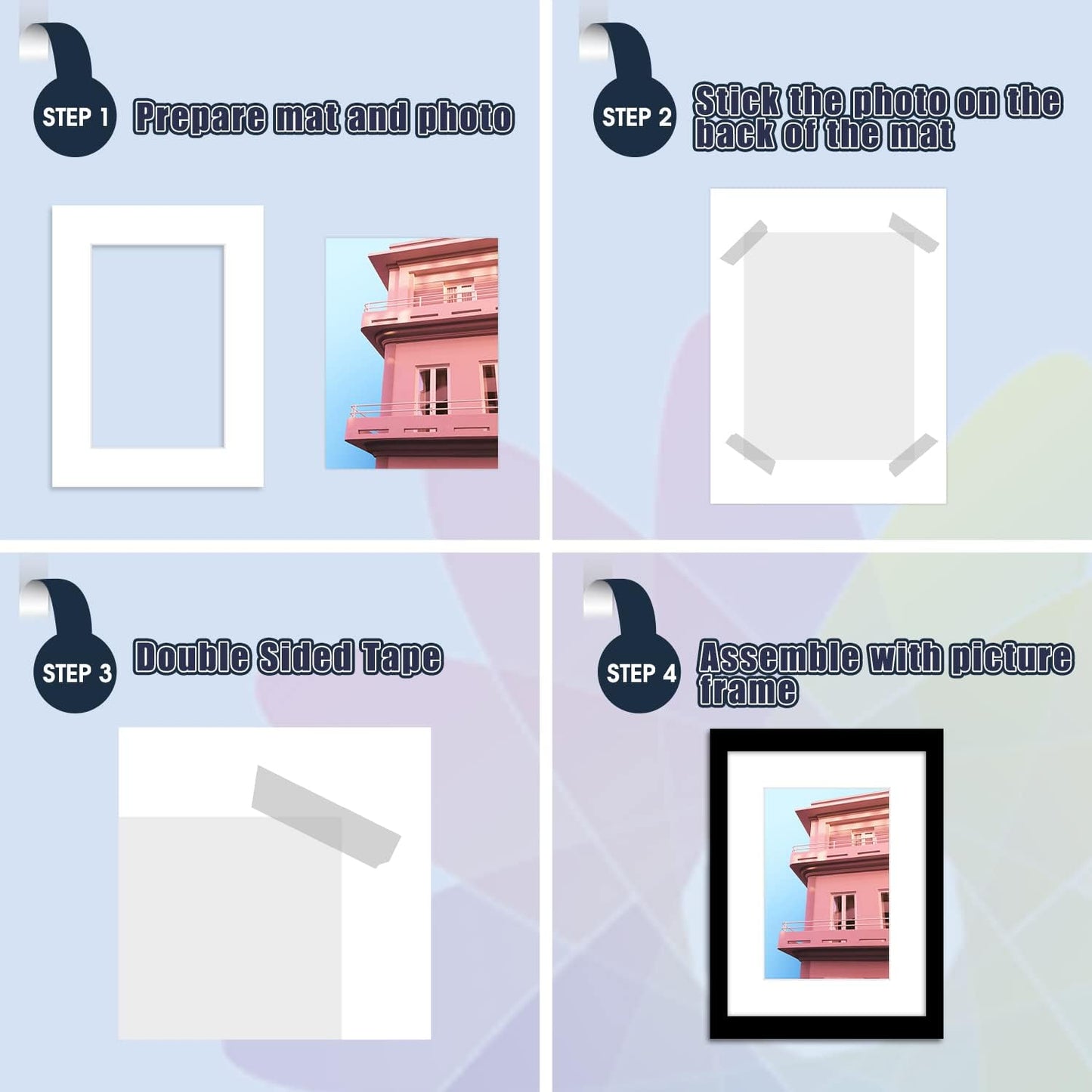 Mat Board Center, Pack of 20, 12x16 for 8x12 White Photo Picture Mats - Acid Free, 4-ply Thickness, White Core - for Pictures, Photos, Framing