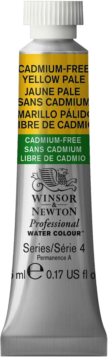 Winsor & Newton Professional Water Colour Paint, 0.17-oz Tube, Cadmium-Free Yellow Pale