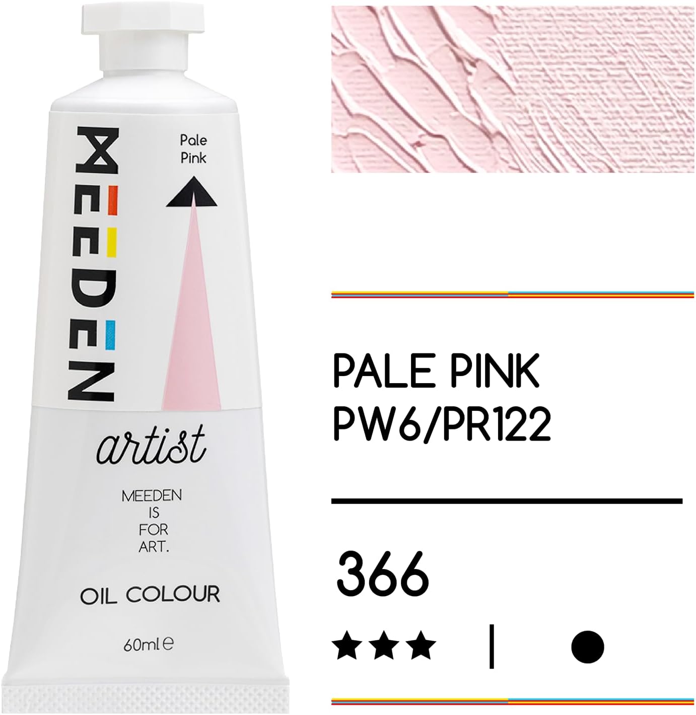 MEEDEN Artist Grade Oil Paint: Pale Pink - 60ml/2oz Tube - Professional Art Paints for Canvas Painting