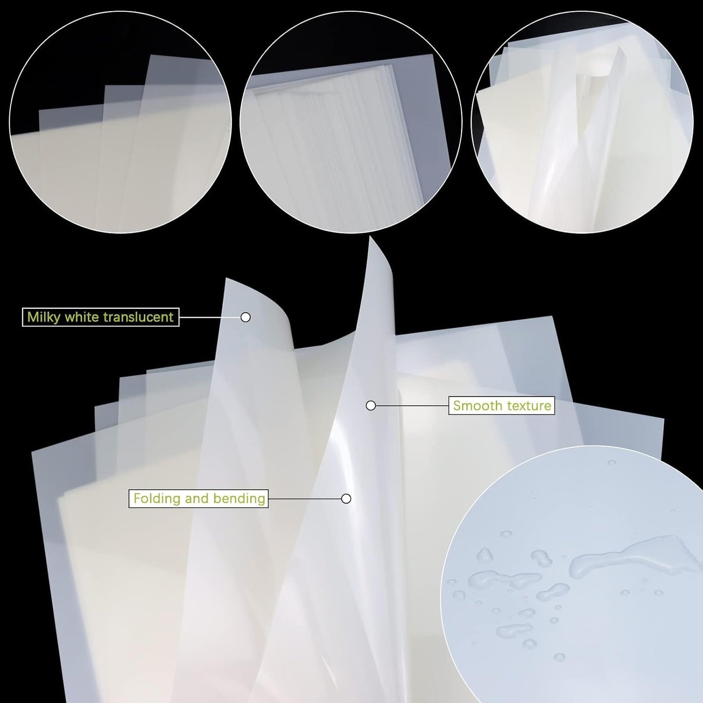 FSWCCK 25 Pcs 10mil 12 x 12 Inch Milky Translucent PET Blank Stencil Sheets, Mylar Sheets for Stencils, Template Plastic for Quilting Mylar Stencils, Laser Cutting, Gyro-Cut Tool Template Material