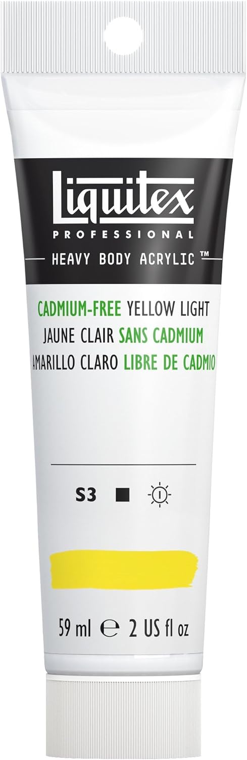 Liquitex Professional Heavy Body Acrylic Paint, 2-oz (59ml) Tube, Cadmium Free Yellow Light