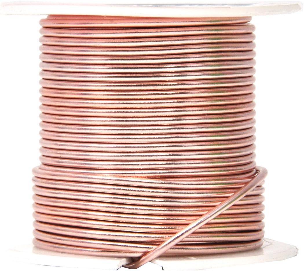 Mandala Crafts 14 Gauge Anodized Aluminum Craft Wire for Jewelry Making – 330 FT Colored Flexible Silver Copper Purple Pink Brown Ice Blue Wire - Bendable for Bonsai Armature Crafting Sculpting