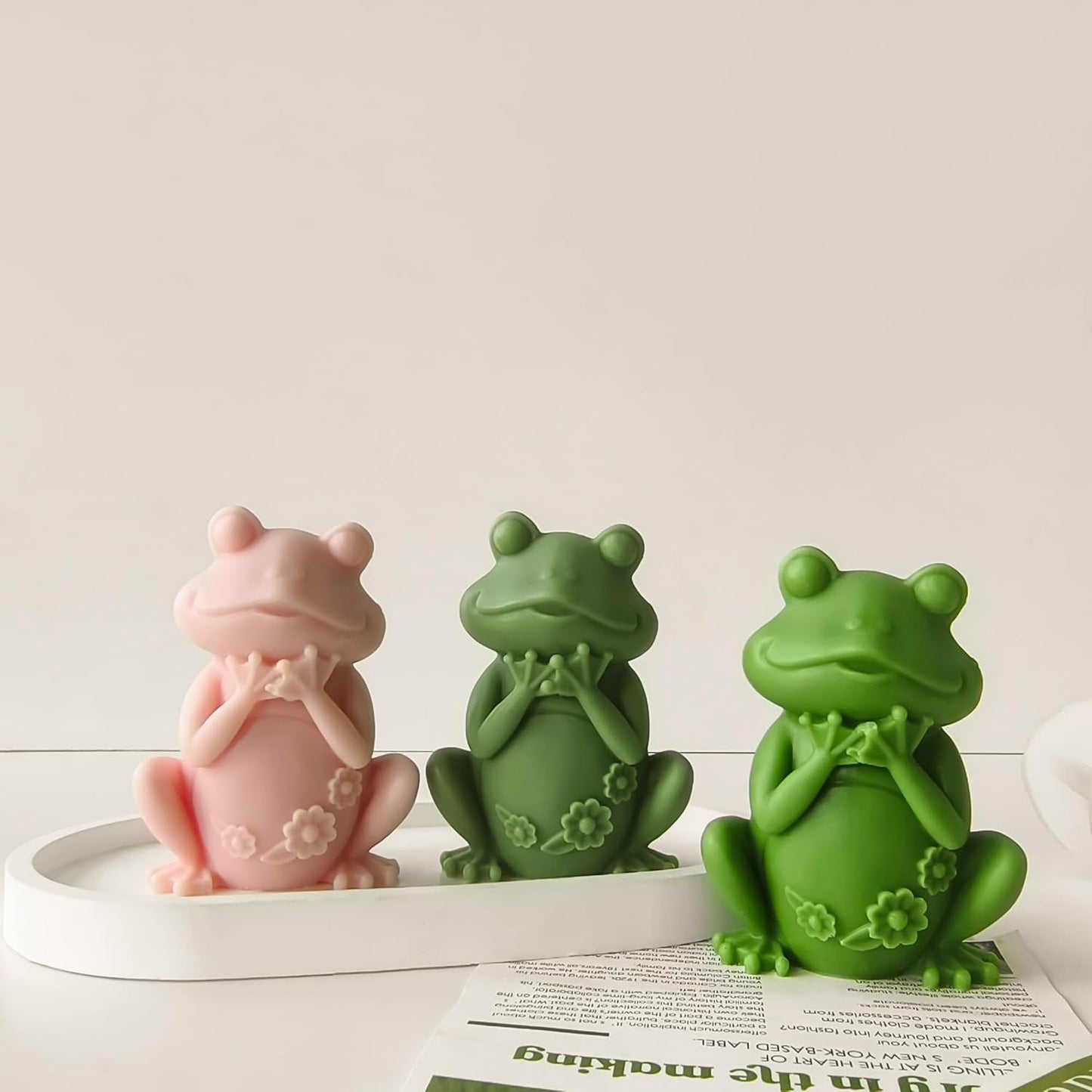 Frog Animal Soap Casting Molds - Silicone 3D Candle Making Molds for Home Decor