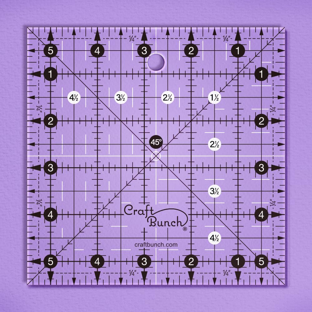 Non-Slip Square Quilt Template Ruler (5.5"x 5.5")