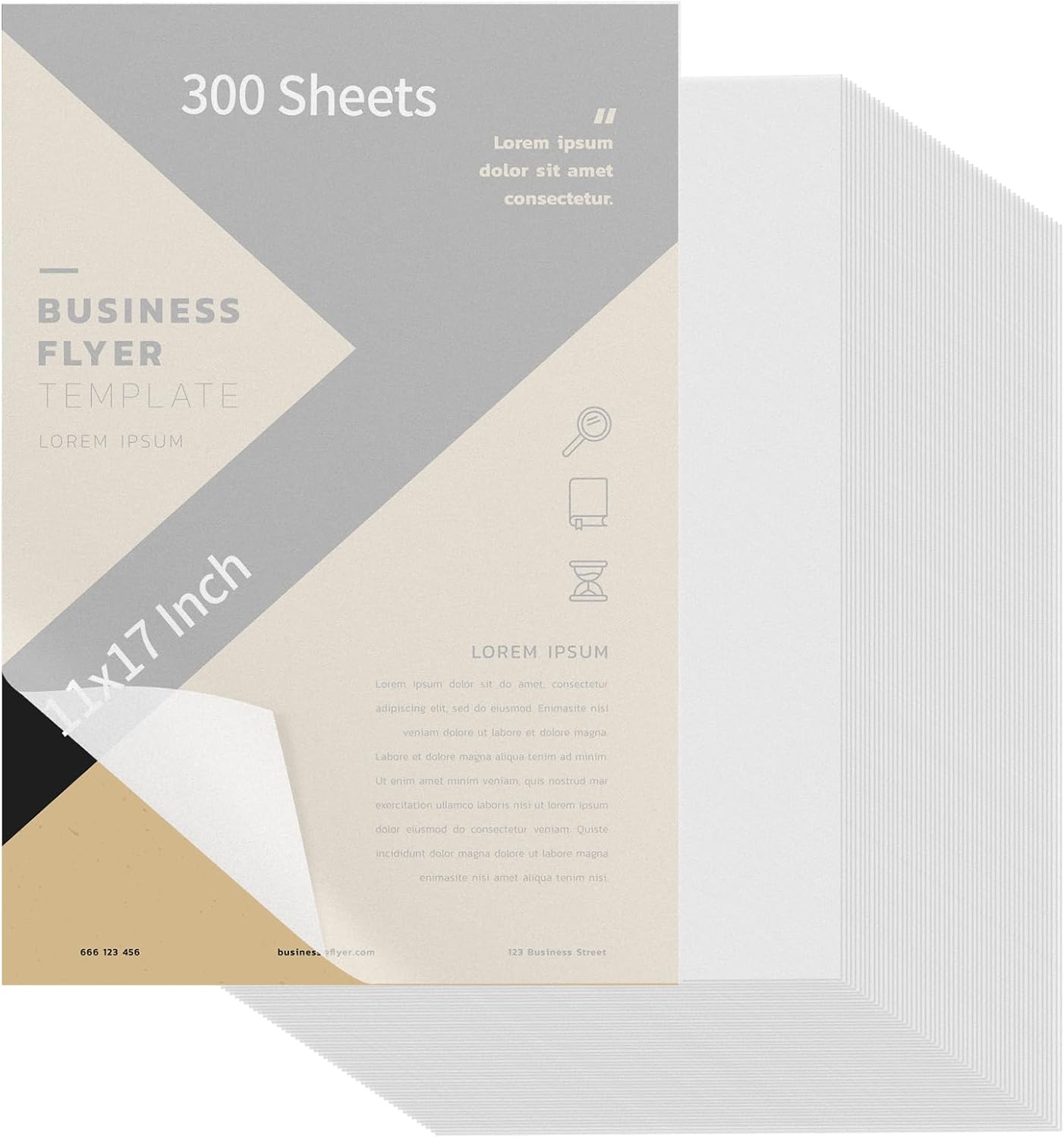300 PCS 11x17 Inch Translucent Vellum Paper 63 Grams for Architecture Building Paint - Drafting Sheets Translucent White (Can't Print With Printer)