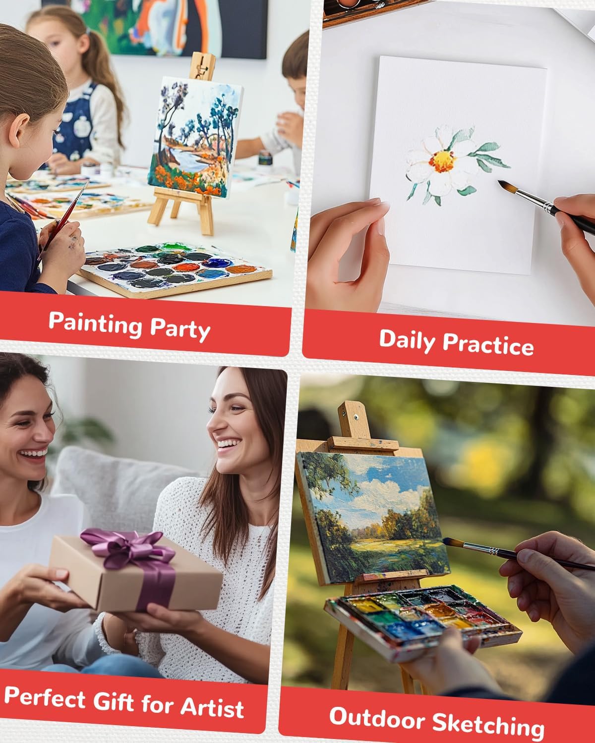 Canvas Boards for Painting 36 Pack, 5x7 Inch Painting Canvas Panels, 100% Cotton White Blank Art Supplies for Acrylics Oil Watercolor Tempera Paints