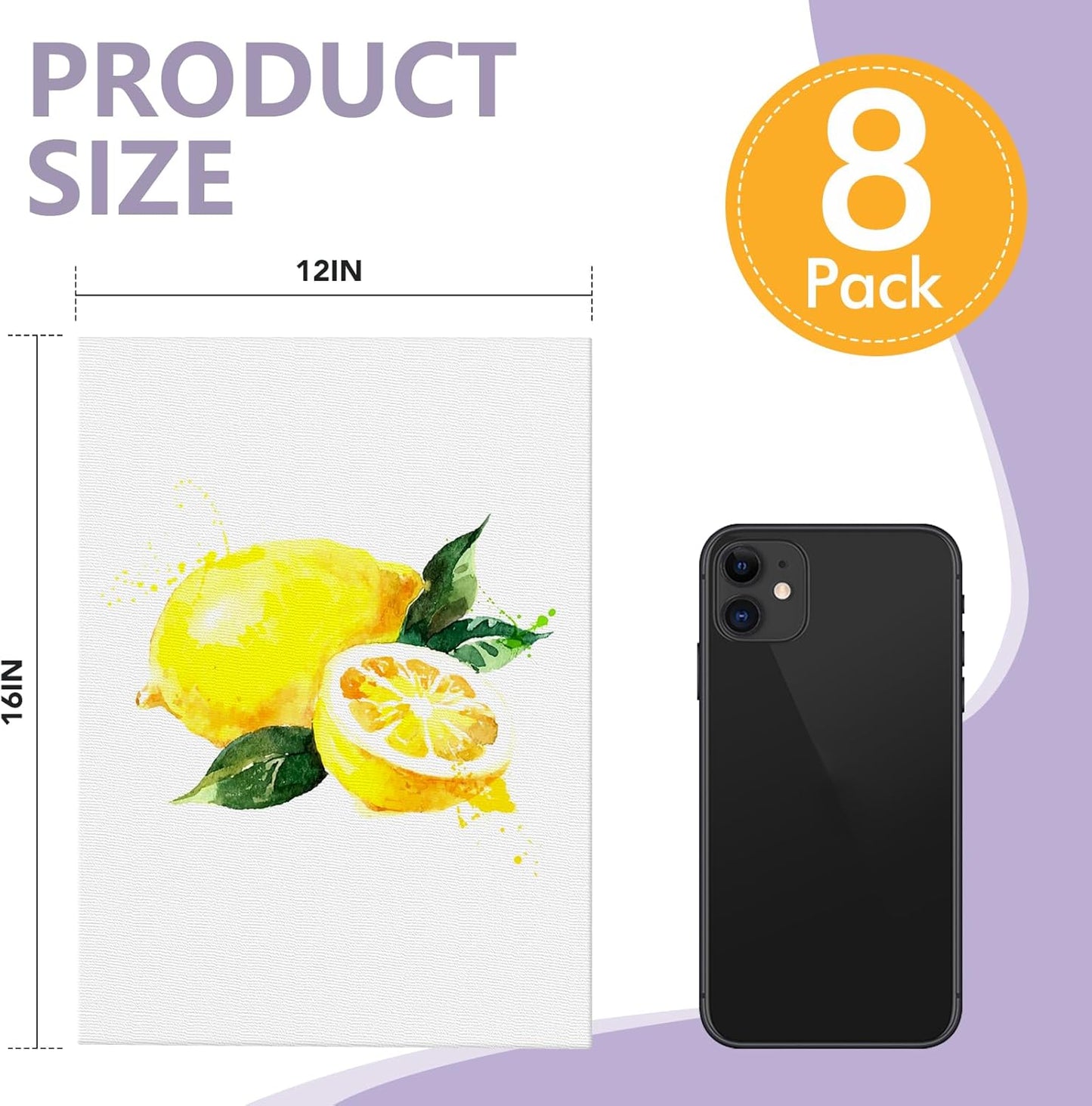 ESRICH Canvas Boards for Painting 12x16 Inch, 8 Pack Canvases for Painting Cotton Primed Acid Free Large Blank Canvas Panels for Oil Paint, Watercolor, Acrylic Paint, Gouache and Tempera.