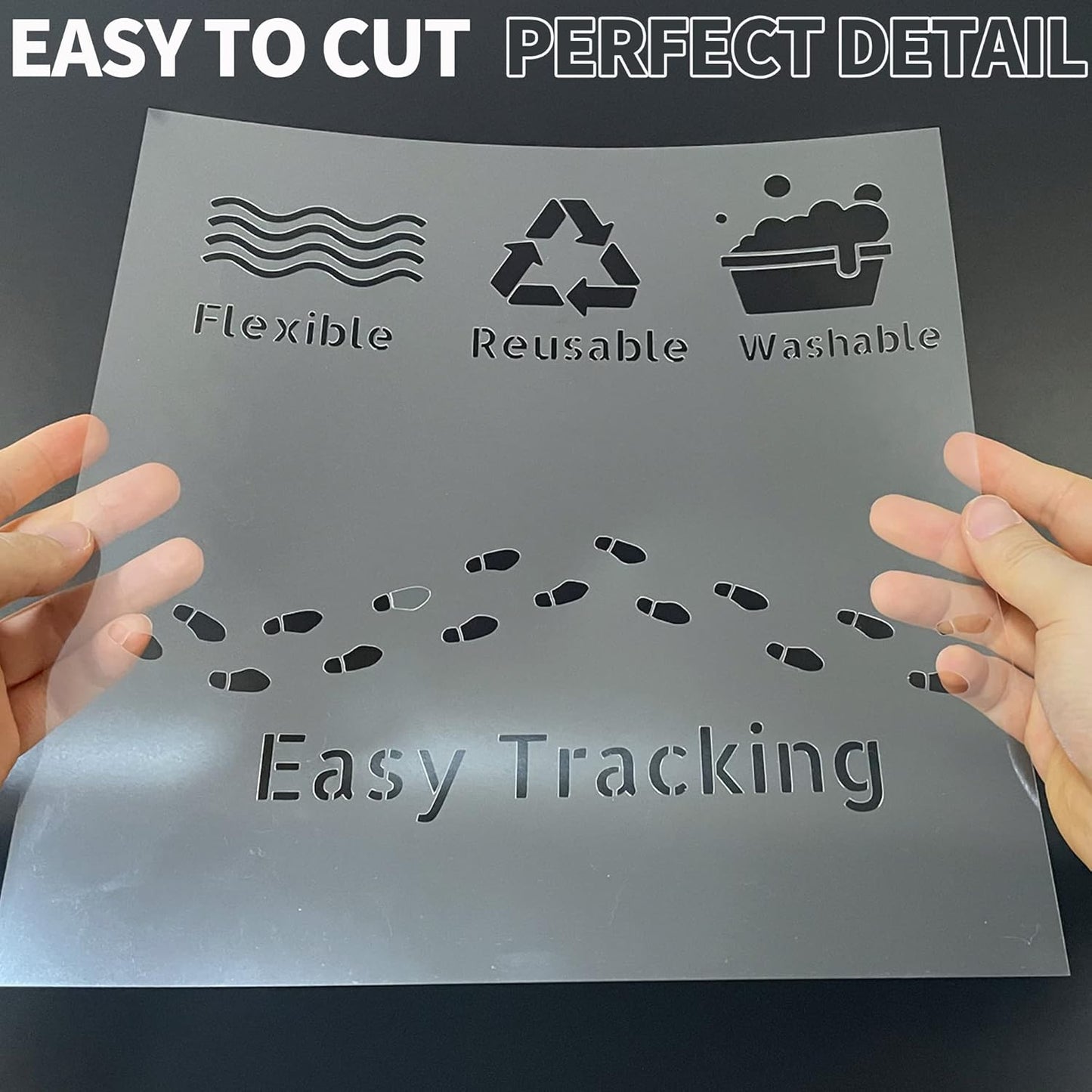 7 Mil Blank Mylar Stencil Sheet (10Pcs),12 x 12 Inch Clear Plastic Sheets, Acetate Sheets for Crafts, Plastic Sheets for Cutting Machine, PET Stencil Material