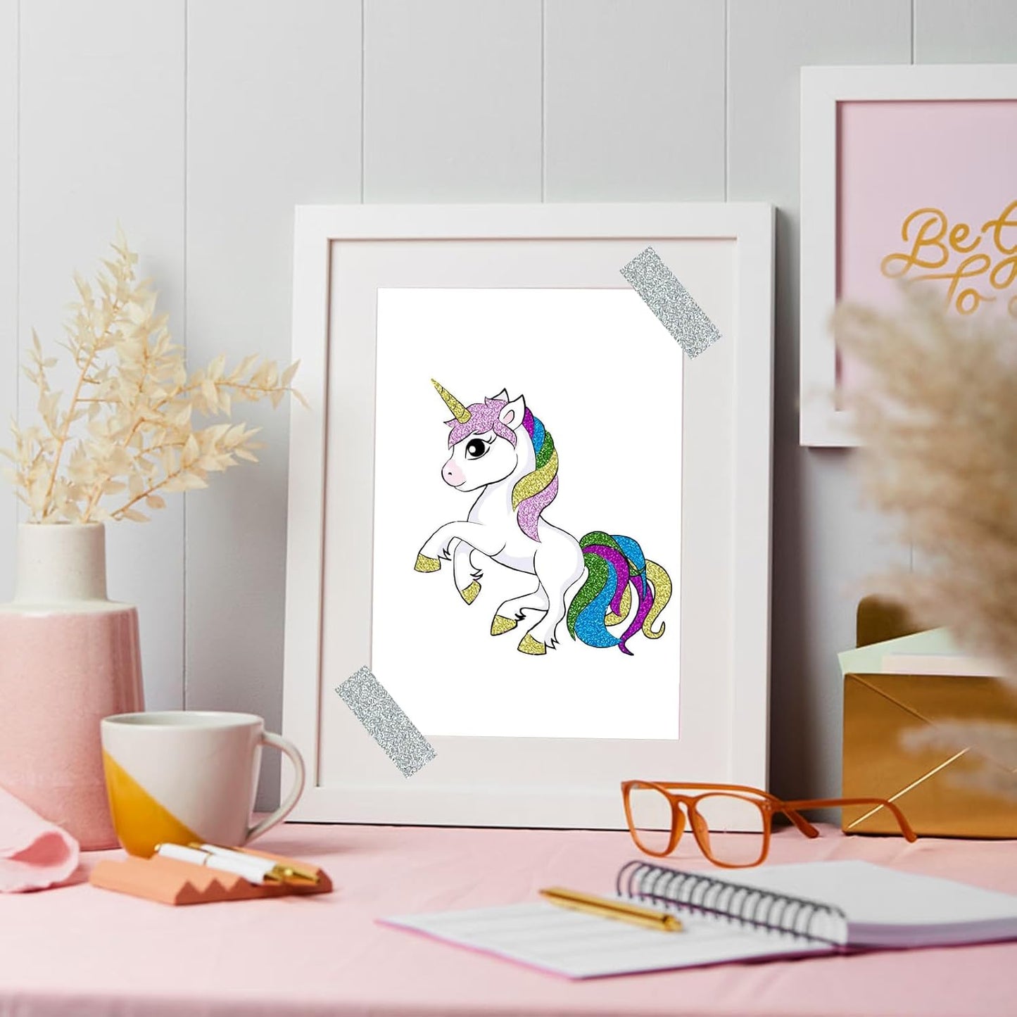 Funincloud Glitter Washi Tape Set Metallic Decorative Craft Tape 36 Rolls Colored Masking Tape for Scrapbook DIY Art Craft Supplies Gift Decor