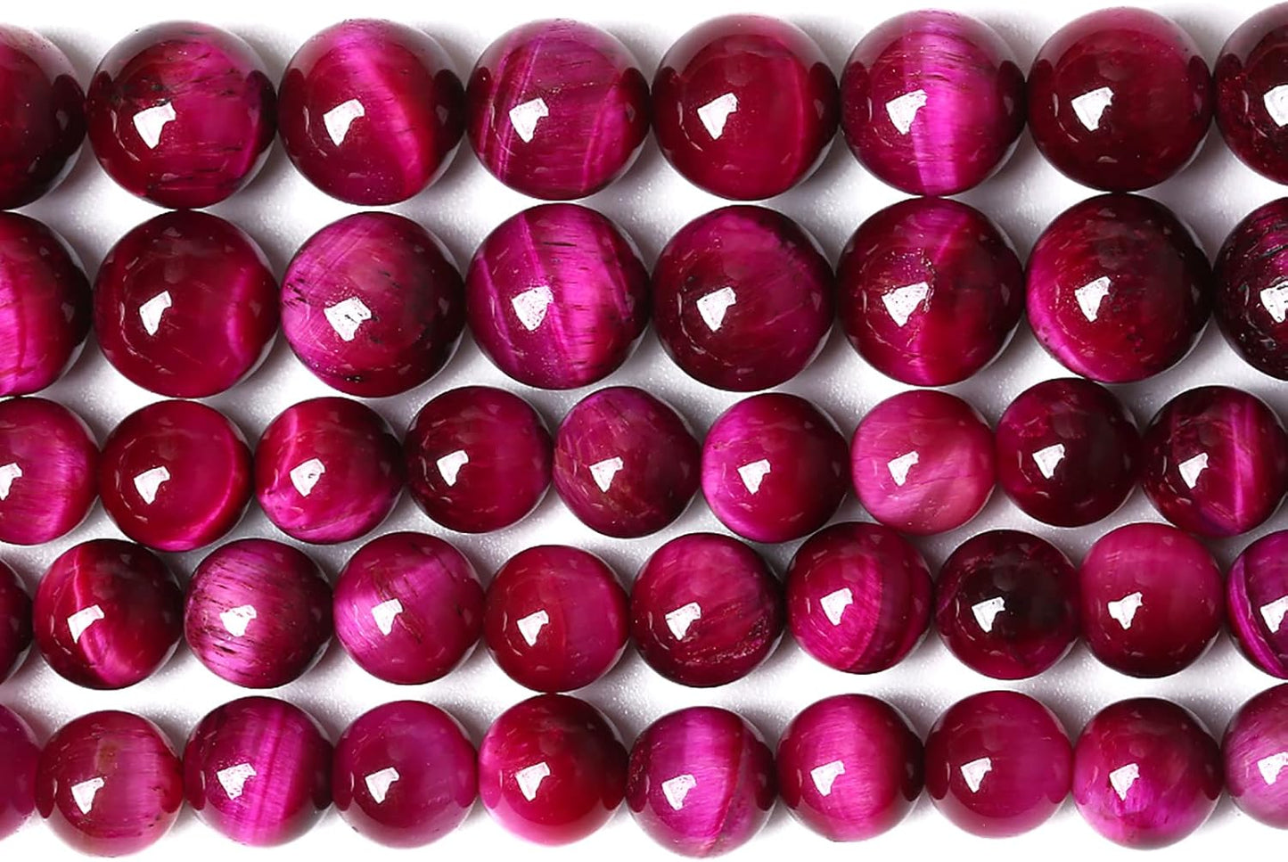 AAA Natural Rose Red Tiger Eye Agate Stone Round Loose Beads for Jewelry Making Semi-Precious Beads DIY Bracelet Necklace 4mm 90pcs(Rose Red Tiger Eye Stone, 4mm)