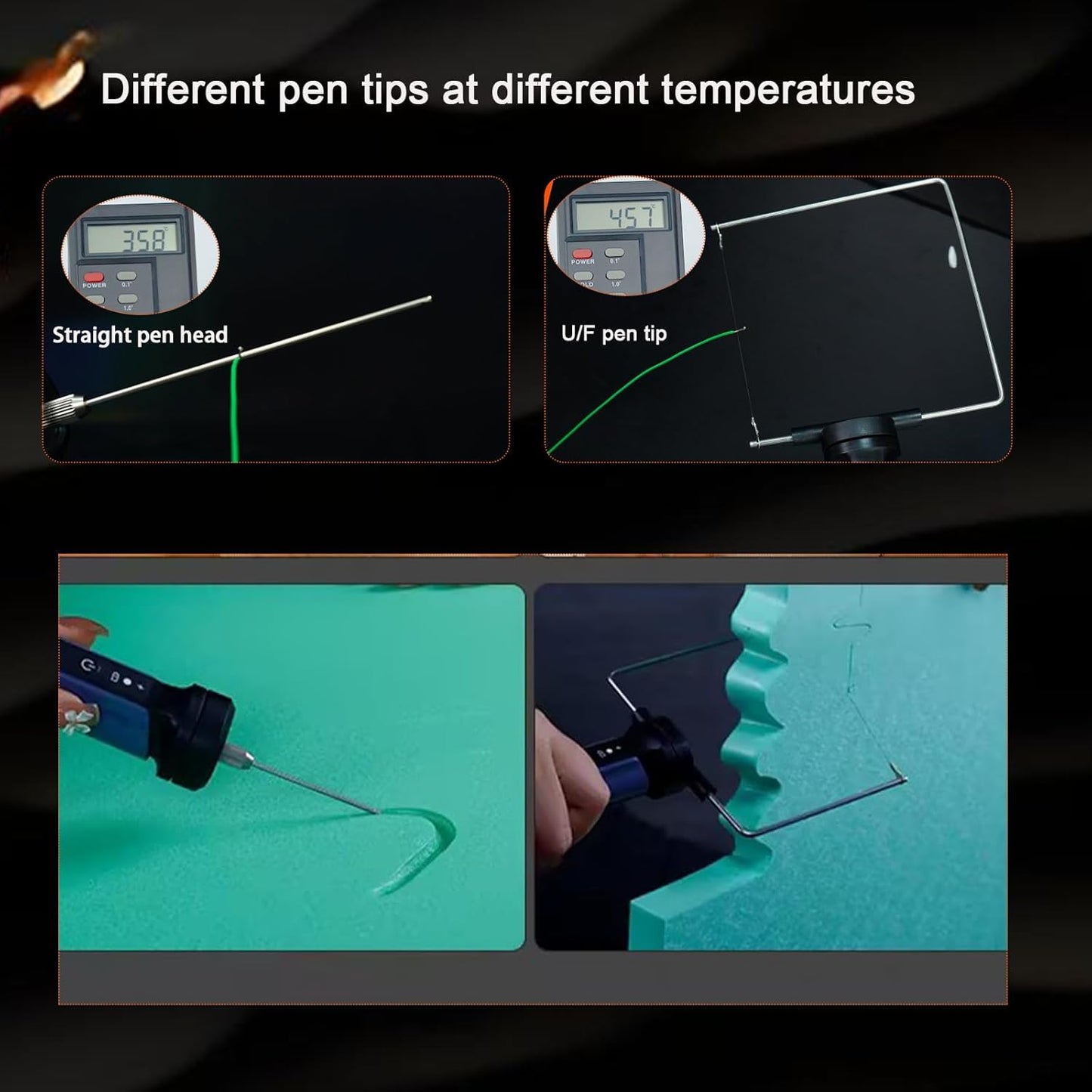 4 in 1 Hot Wire Electric Foam Cutter Kit, Styrofoam Cutting Tool 15W/ 6V with Case, Heated Foam Carving Knife Kit (Toolbox Blue)