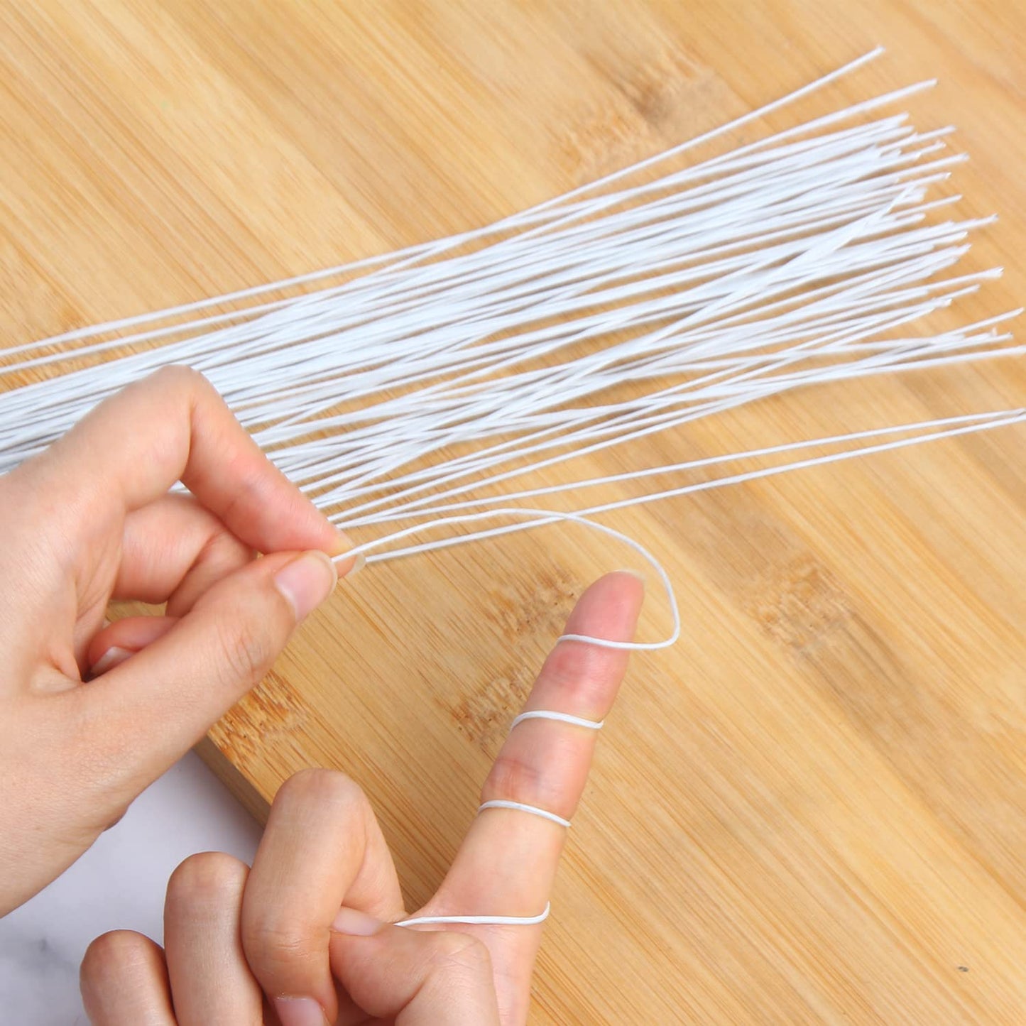 Decora 22 Gauge White Floral Wire 16 inch,50/Package