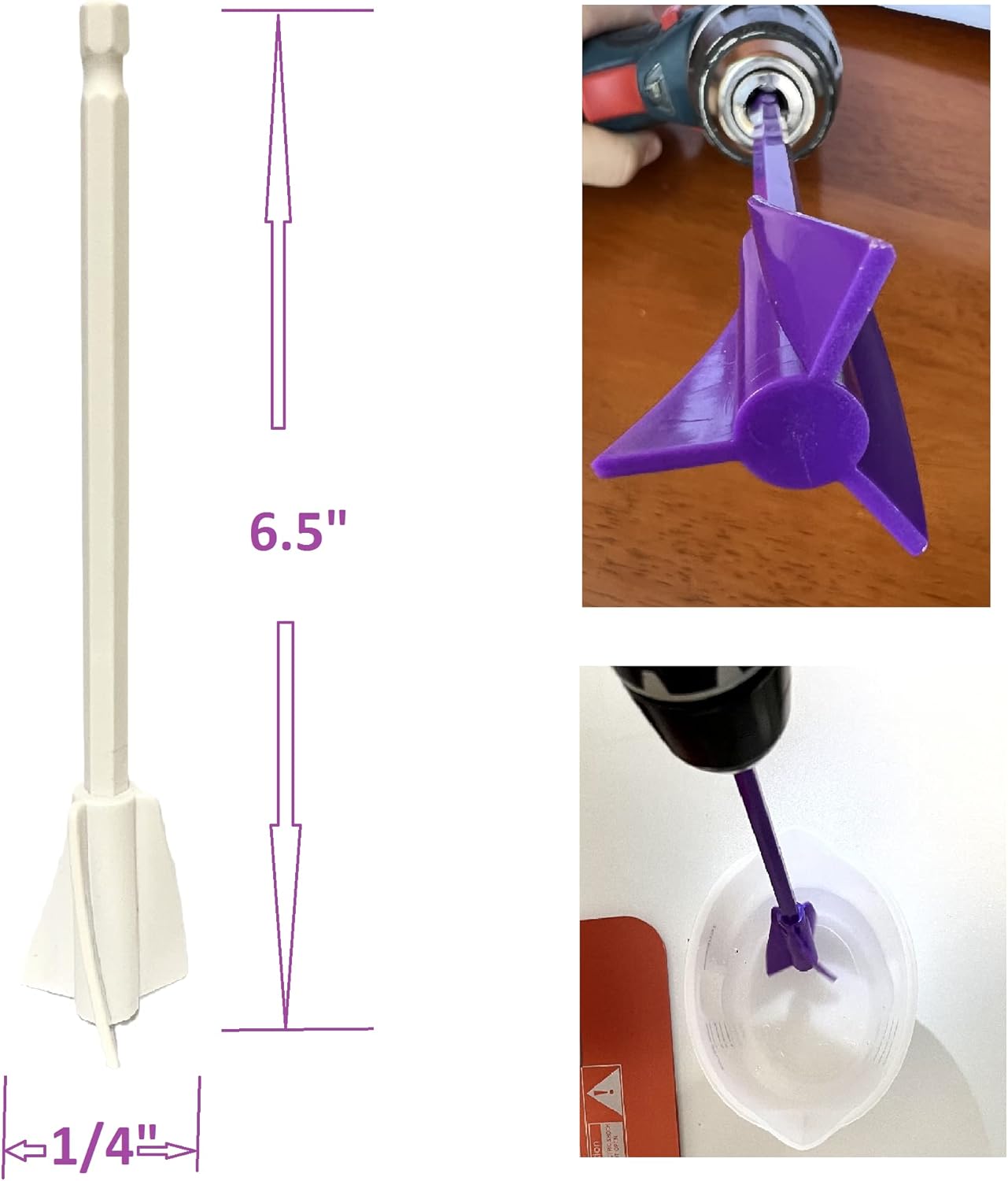 Epoxy Mixer Attachment for Drill Reusable Paint Mixer for Drill Resin Mixer Paint Stirrers Drill mixer Drill Attachment For Resin Molds Mixing (16)