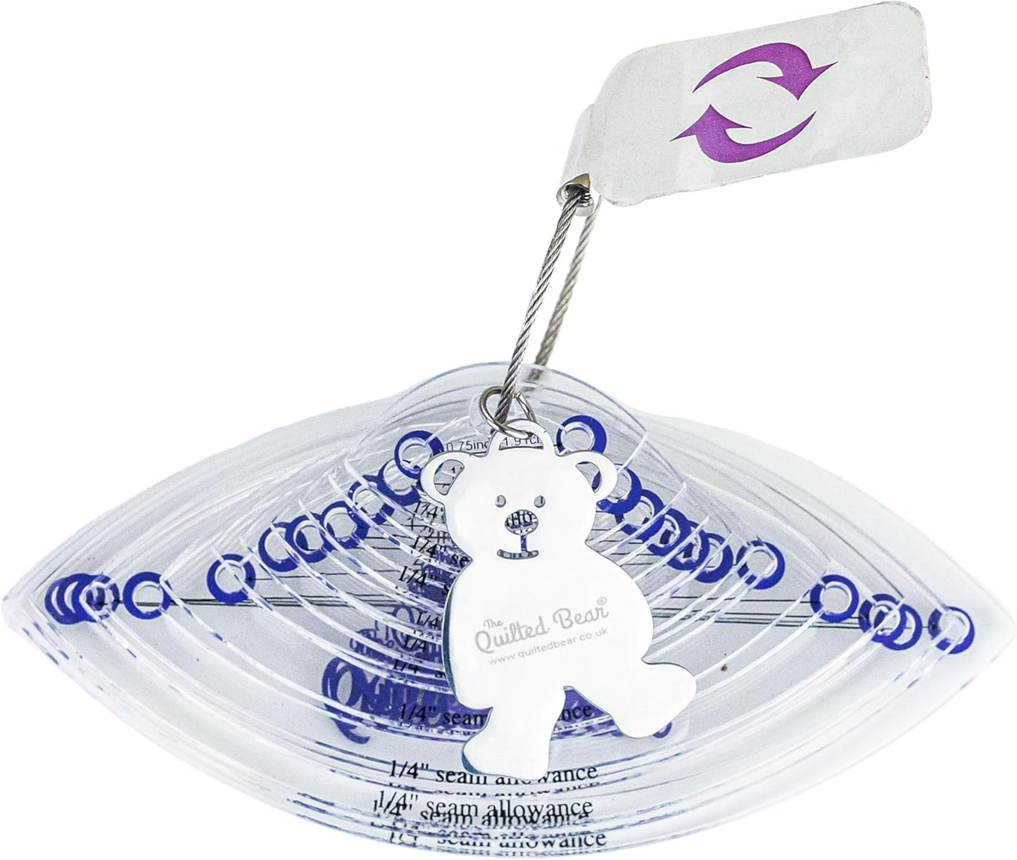 The Quilted Bear Leaf Quilting Templates – 8 Clear Non-Slip Acrylic Quilt Templates for Precise Fabric Cutting & Stress-Free Machine Quilting - Ideal for Quilt & Sewing Supplies (¾–3")