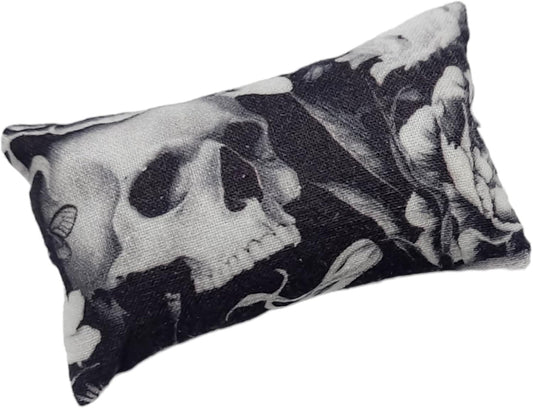 Emery Pincushion for Sewing - Filled with Abrasive Emery Sand - Handmade in USA (2"x3", Skull)