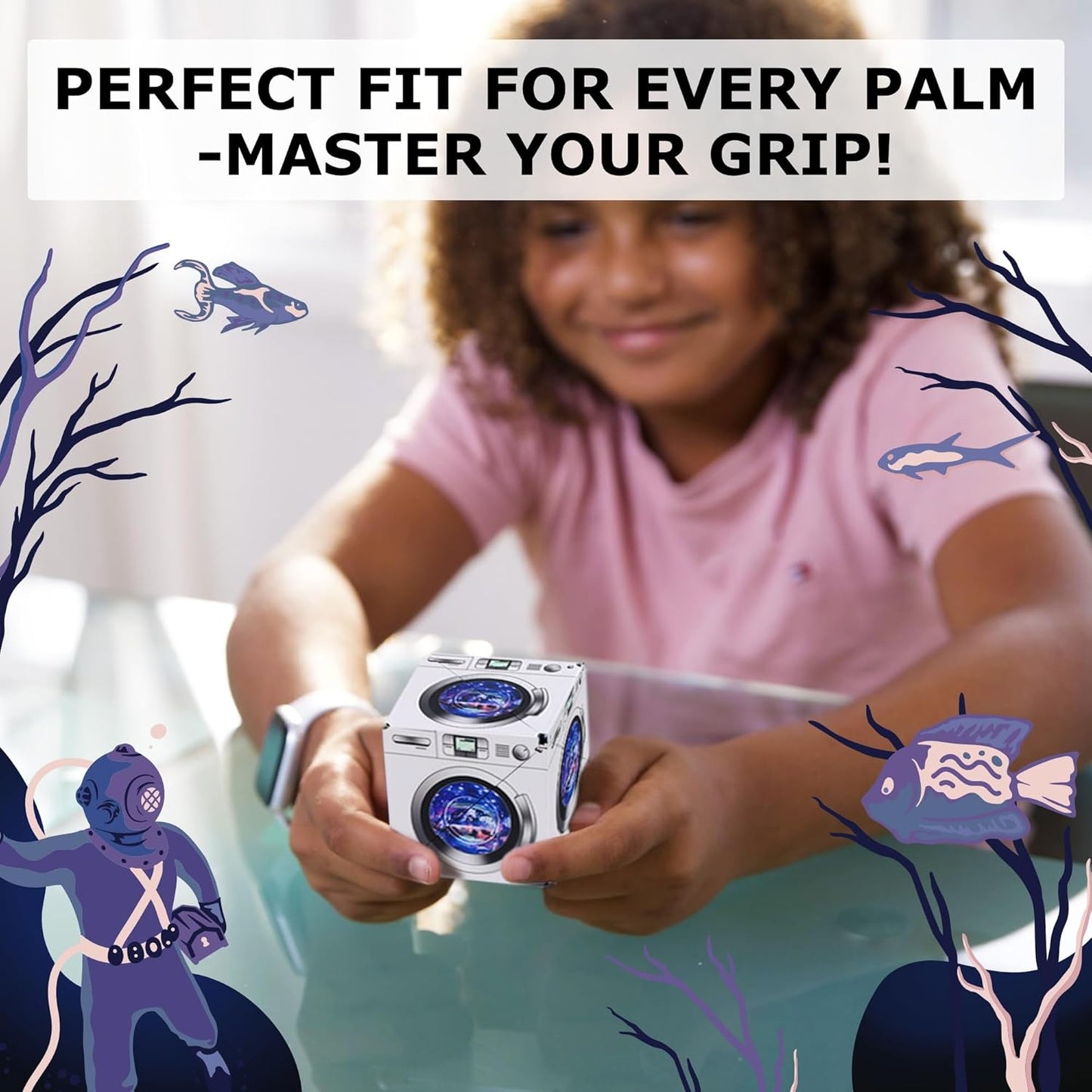 SHASHIBO Shape Shifting Box - Award-Winning Fidget Toy w/ 36 Rare Earth Magnets - Fidget Cube Transforms Into Over 70 Shapes, Sensory Toy Gift for Kids, Teens, and Adults (Dryer Portal)