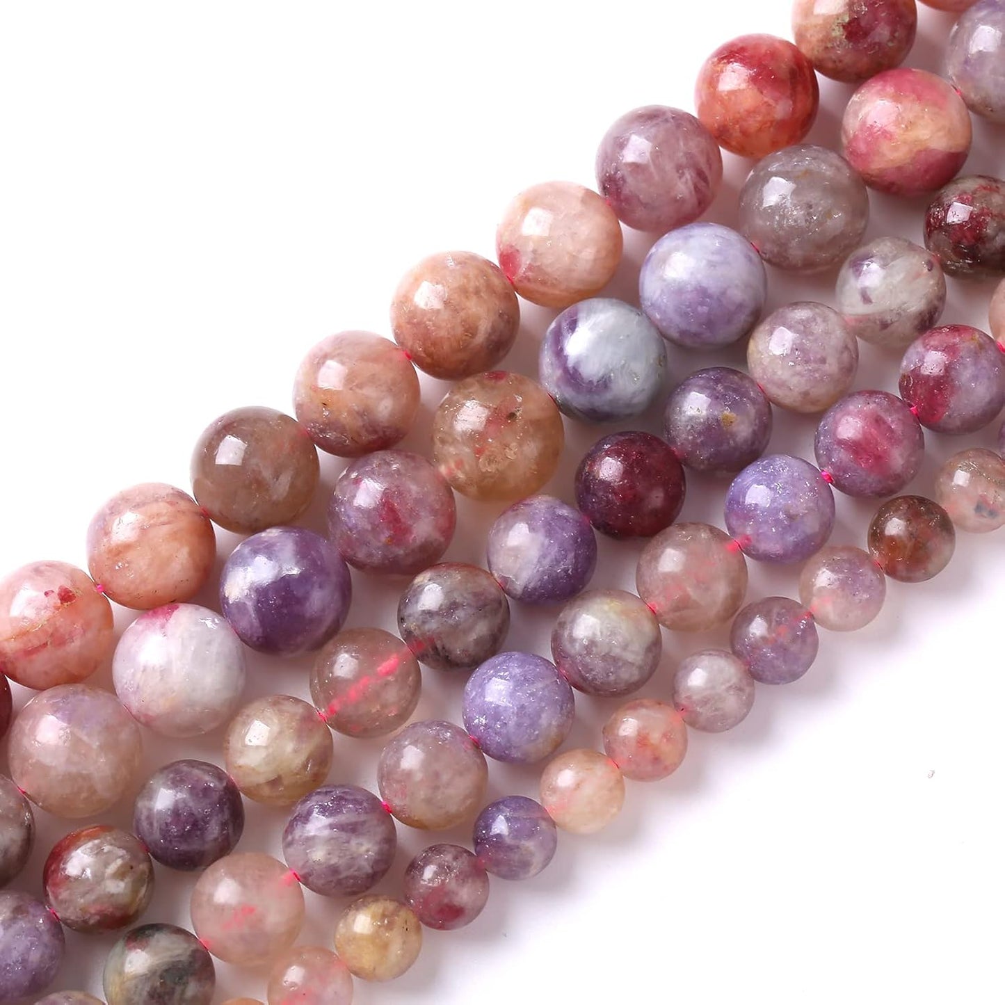 60pcs 6mm 5A Natural Pink Tourmaline Stone Beads Round Loose Spacer Healing Energy Beads for Jewelry Making DIY Bracelets Necklaces 15" (6mm, Pink Tourmaline)