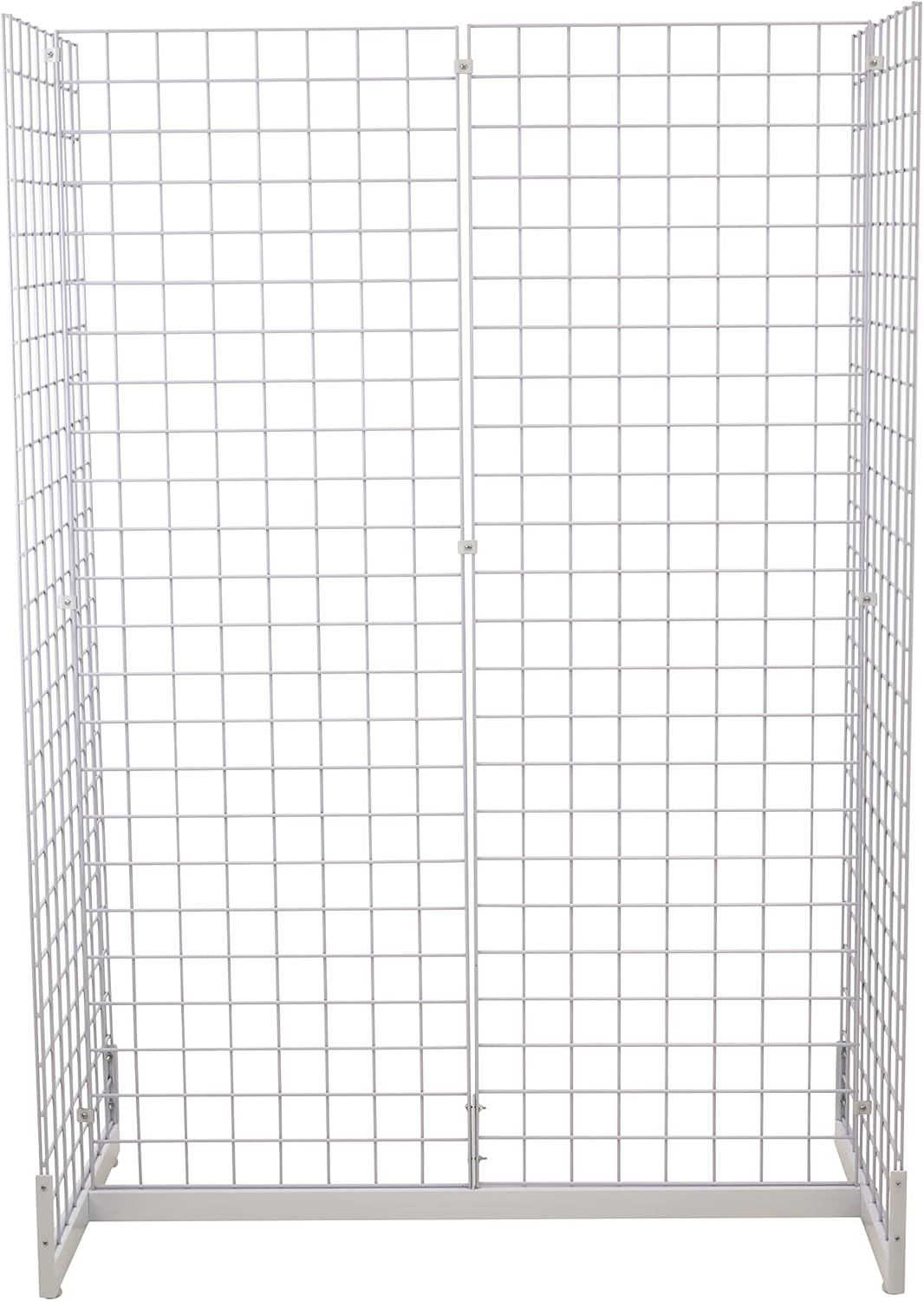 Gridwall Joining Clip Connectors for Grid Panels, Powder-Coated or Chrome Plated Steel (Quantity 10) (10, Black)