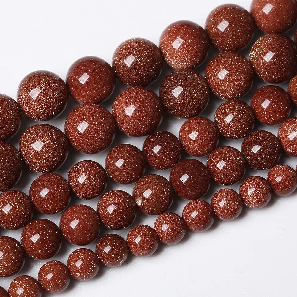 90pcs 4mm Natural Gold Sandstone Beads Gemstone Round Loose Beads for Jewelry Making DIY Bracelet Necklace 15“ (Gold Sandstone, 4mm)