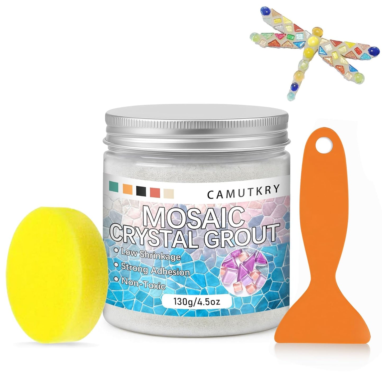 Mosaic Crystal Grout – Ultimate Grouting Solution & DIY Craft Essential for Mosaic Tile Projects, Handmade Art, & Home Decor (4.5oz)
