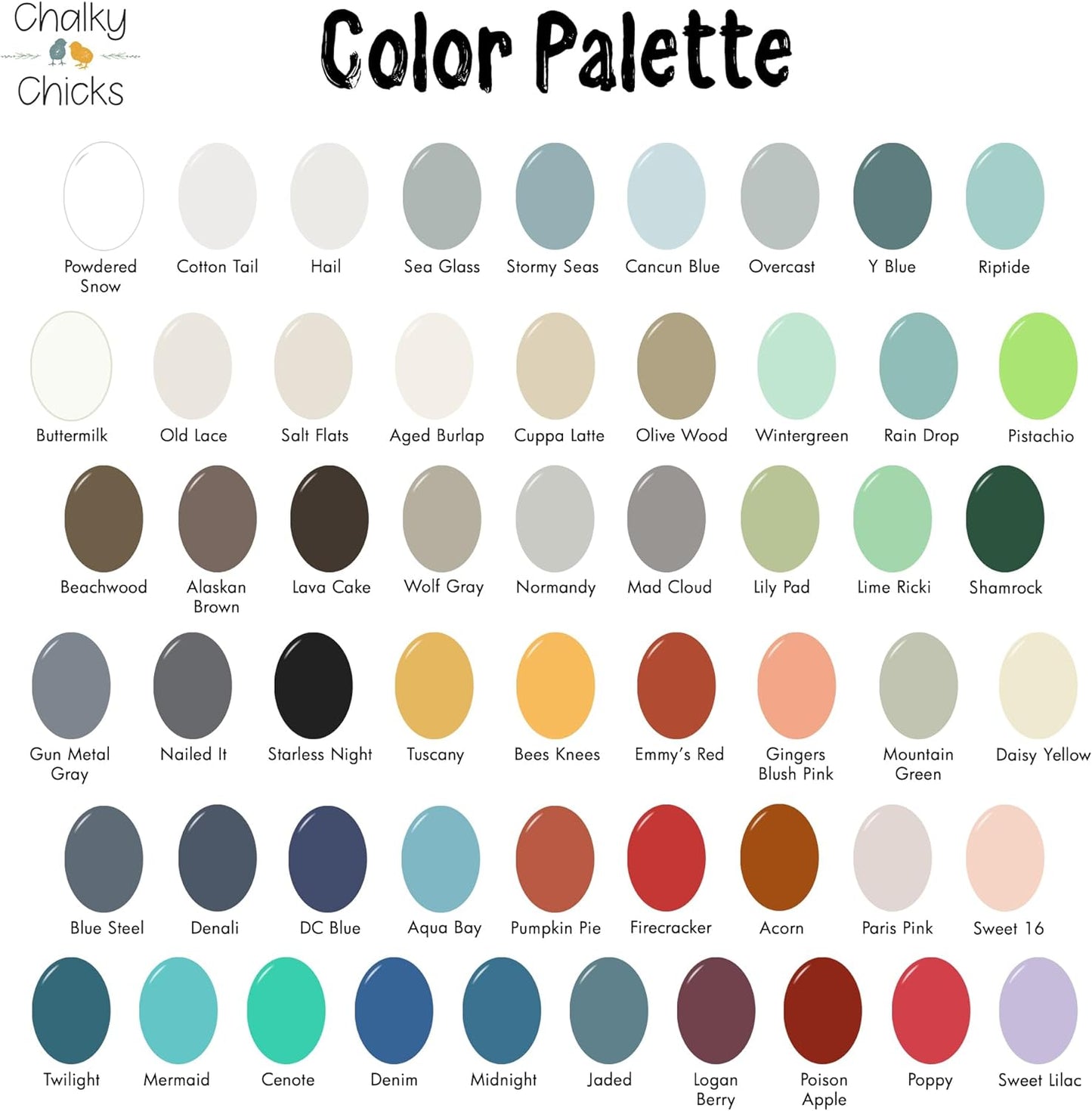 Chalky Chicks All-in-One Chalk Paint for Furniture or Cabinet - 32 Fl Oz - Matte Finish Salt Flats (Off White) for Metal, Wood Furniture Paint - No Sanding All-in-One for Home Decor & Crafts, USA Made