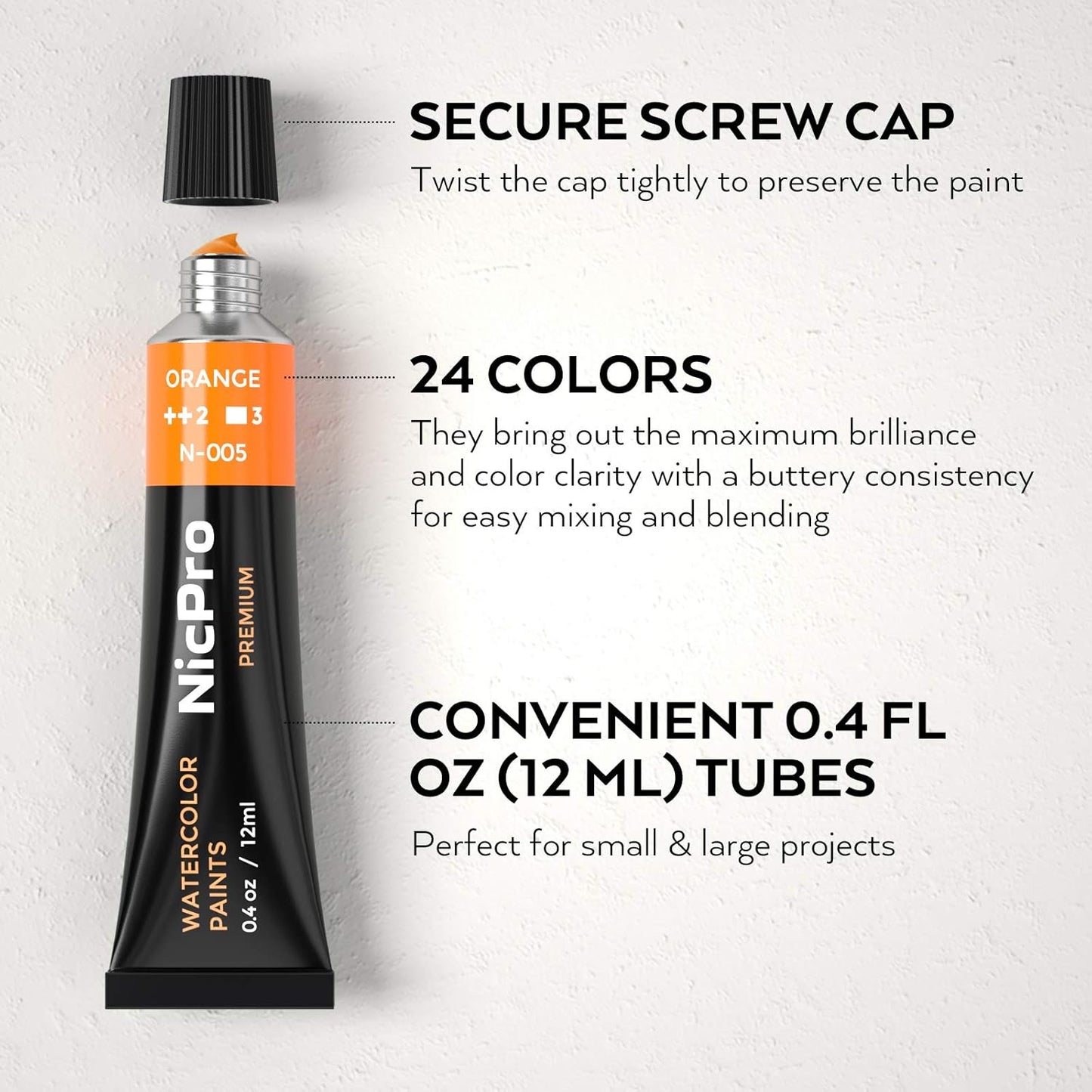 Nicpro Watercolor Paint Set for Adults, Beginner & Artists, 24 Tubes Water Color Paint Set with 25 Watercolor Paper, 8 Squirrel Paint Brushes, Palettes, Color Wheel, Art Painting Supplies