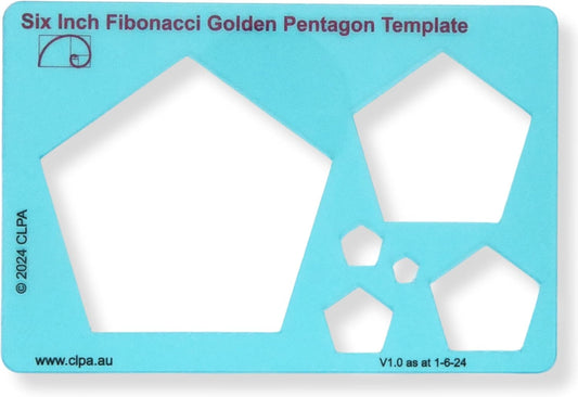 Pentagon Stencil Template for Drawing and Drafting: A Fibonacci-Inspired Pentagon Drawing Tool for Artists Allows The Simple Application of The Golden or Divine Ratio for Artistic Design