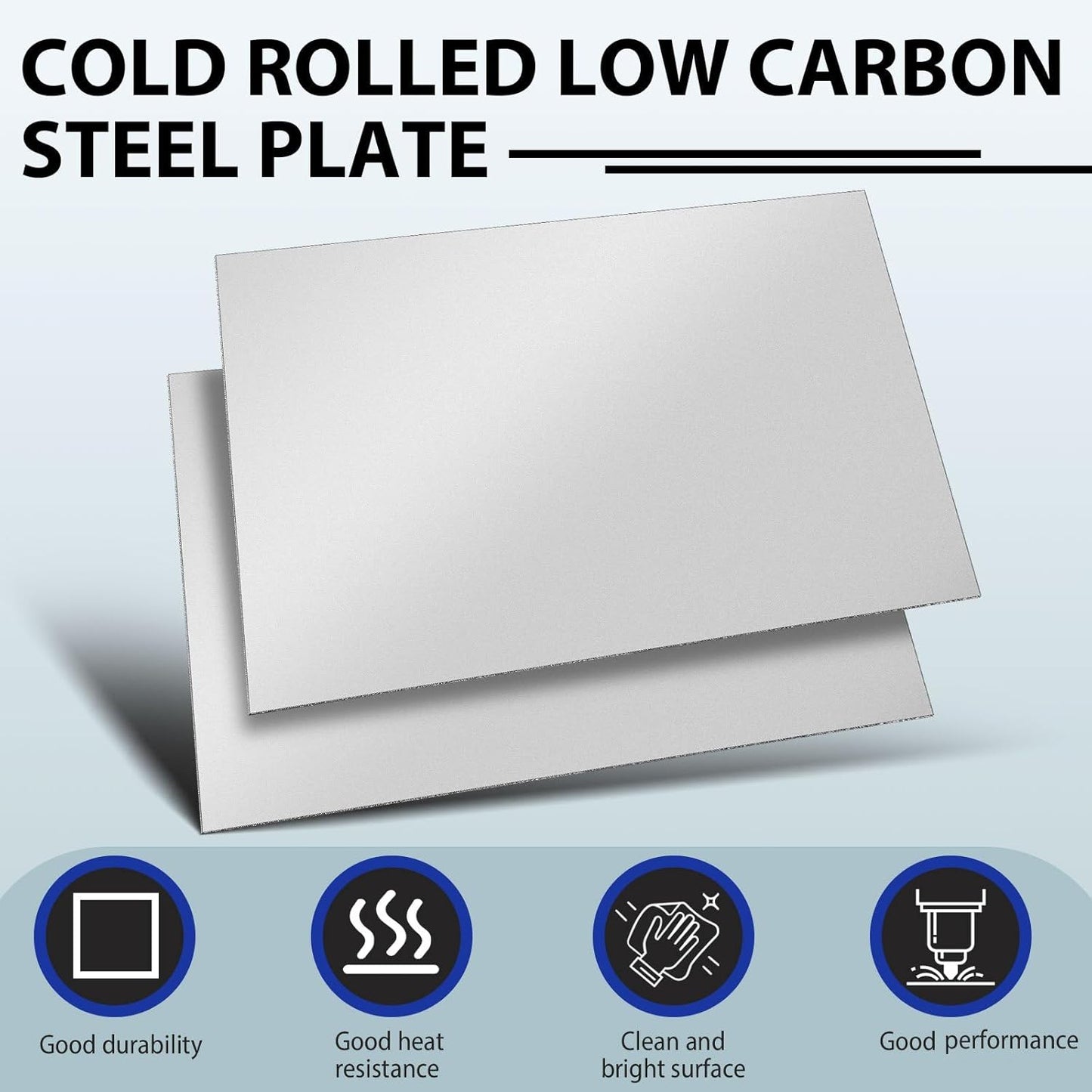 Hicarer 1 Pcs Mild Steel Sheet Cold Rolled 18 Gauge Metal Plate 0.06 Inch (1.5mm) Thick Weldable Metal Sheets for Professional Industrial DIY Use, Clean Surface Easy to Weld (36'' x 24'')