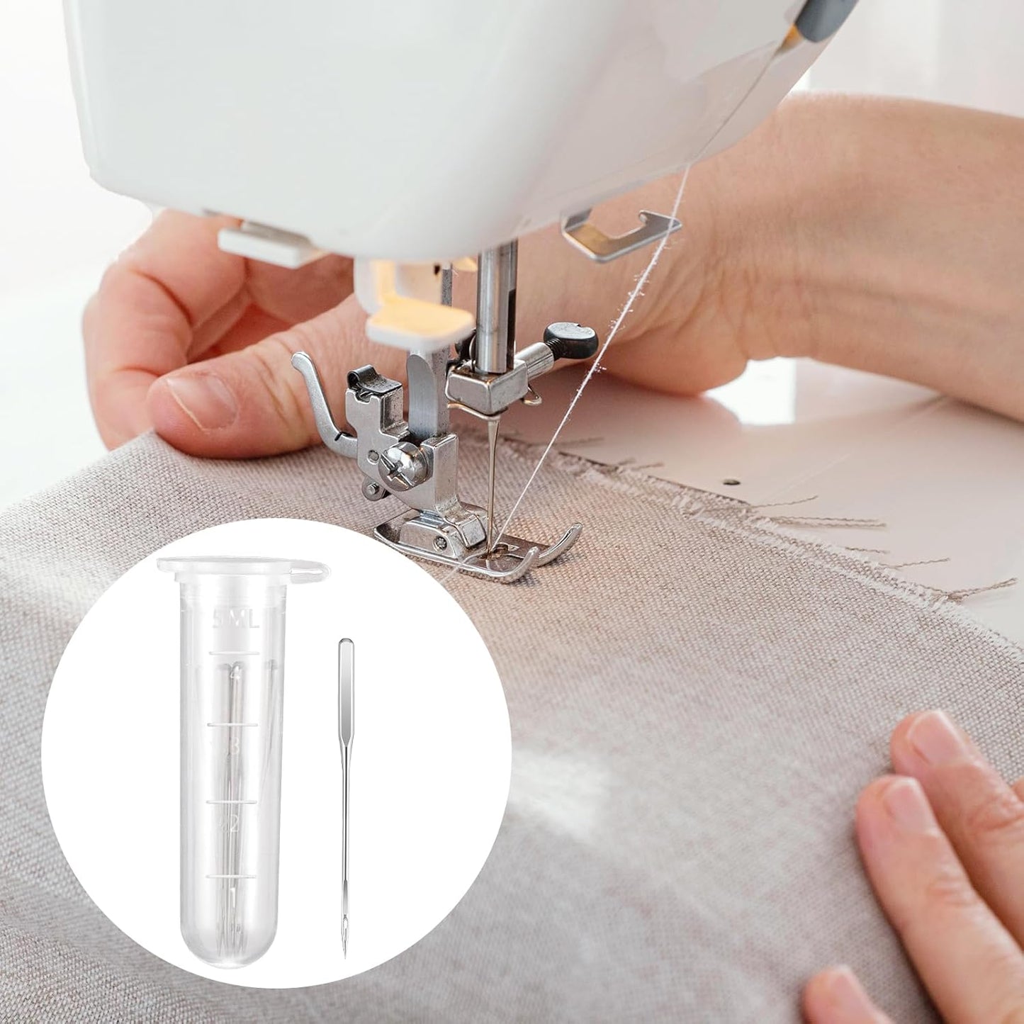 50 PCS Universal Sewing Machine Needles Size 90/14 Heavy Duty Regular Point Machine Needles Quilting Embroidery Machine Needle Compatible with Singer Brother Janome