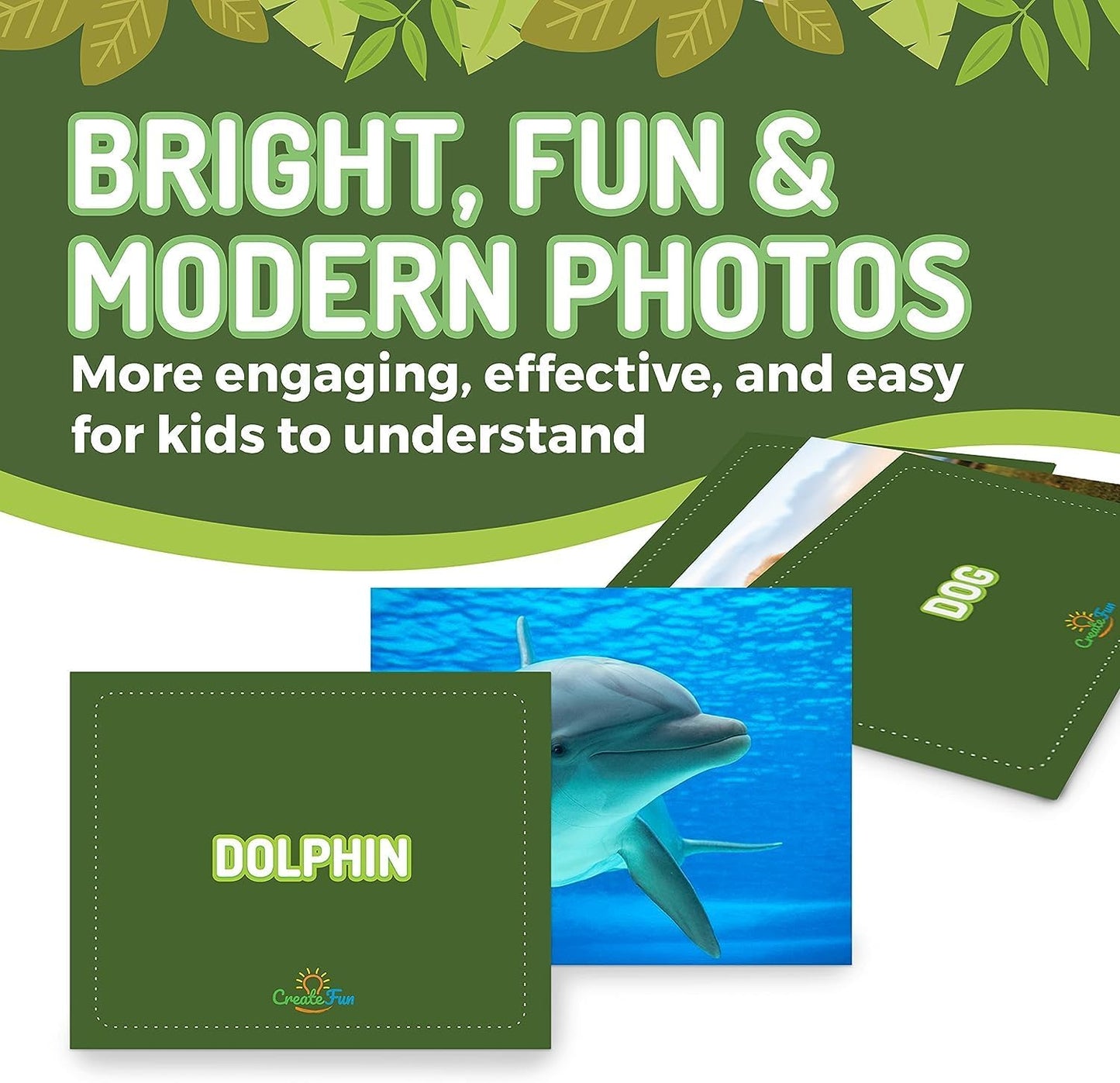 100 Animal, Insect & Ocean Creatures Flash Cards, Realistic Pictures for Fun Learning & Montessori Educational Vocabulary Builder for Preschool Kids, Adults, Schools, Autism, Speech Therapy, ESL, SLP