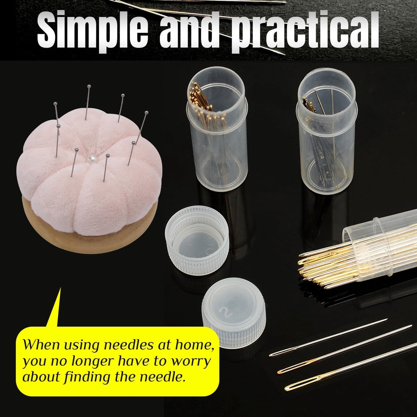 Uxney Pin Cushion,Wooden Sewing Pin Cushion Pincushion Needle Cushion for Sewing Quilting Needlework DIY Crafts(Light Pink,2 PCS)