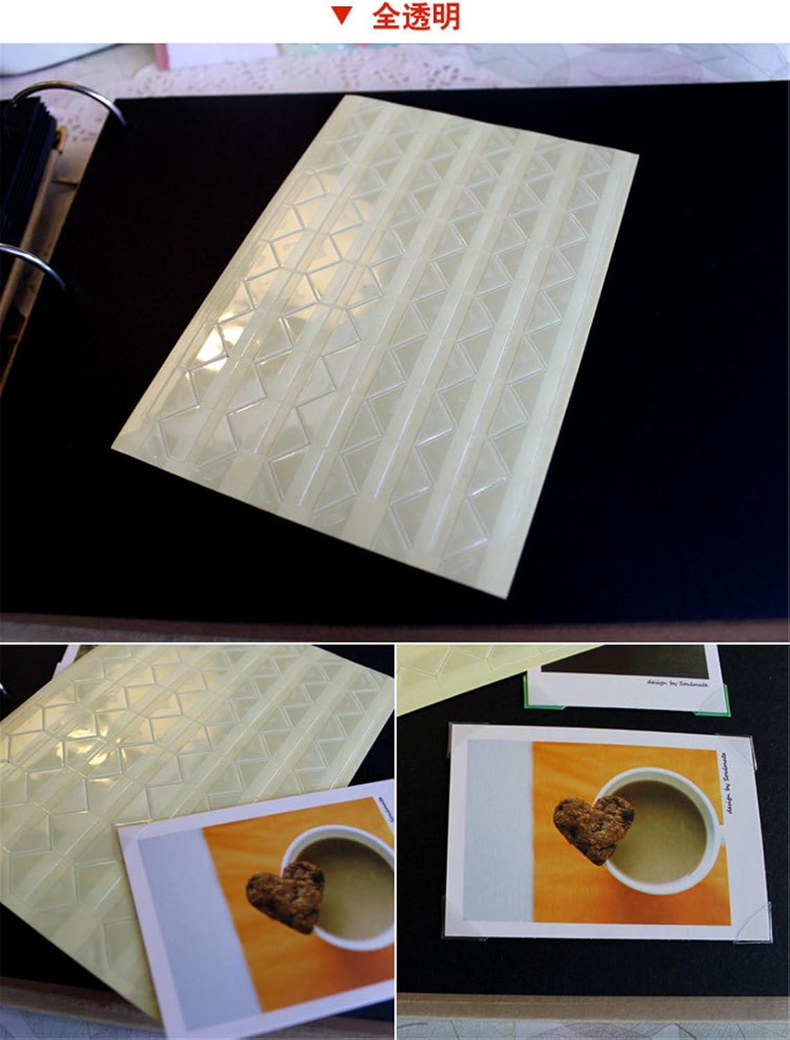 10 Sheet (1020-pack) Photo Corners Self Adhesive PVC Paper Photo Foto Corner Stickers for Scrapbooking Personal Journal (Clear)