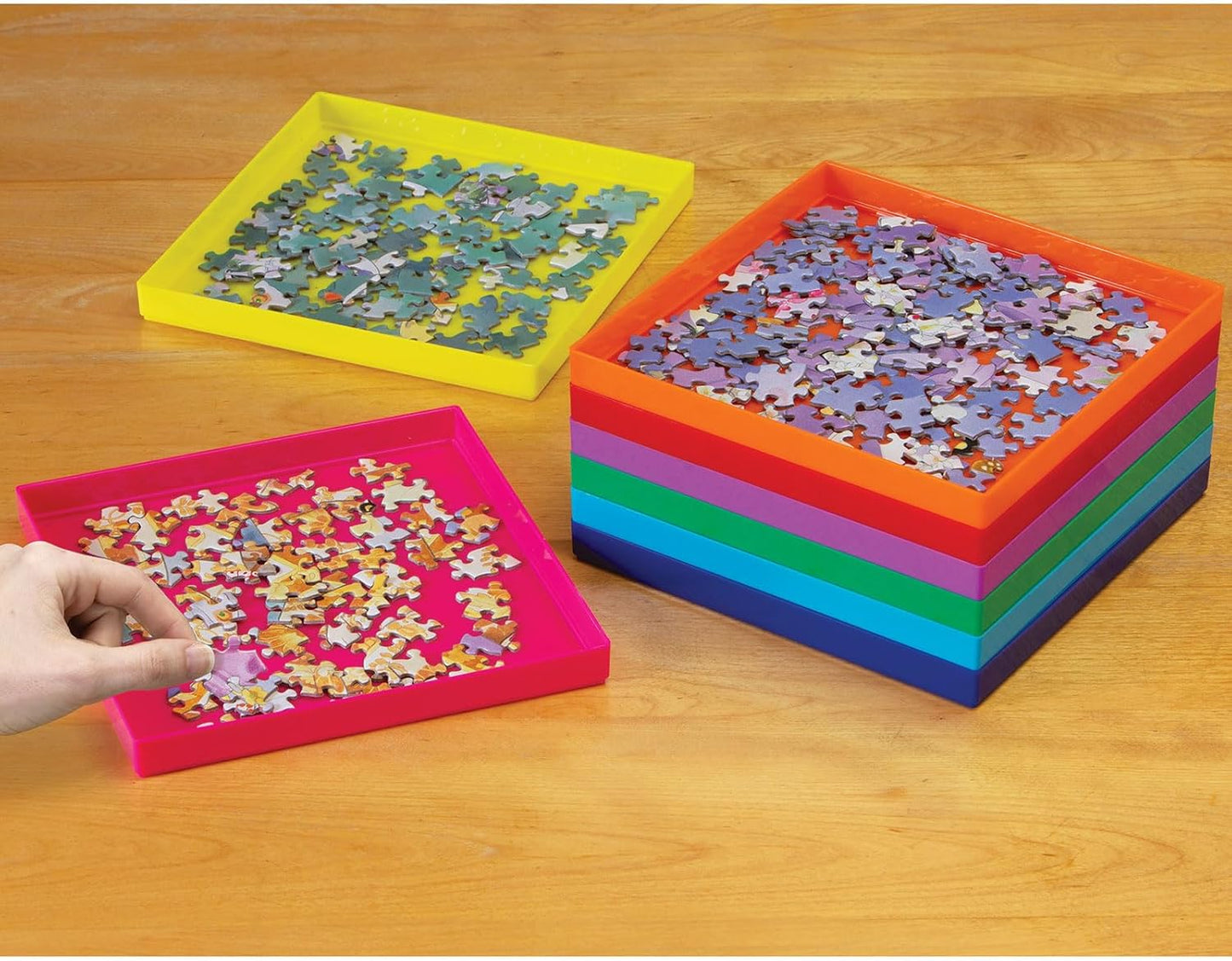 Bits and Pieces - Jumbo Puzzle Stack-Em Sorting Trays - Puzzle Gift