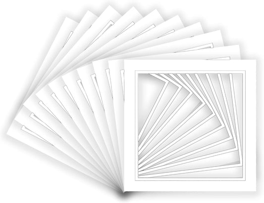 20x20 Mat for 16x16 Photo - Precut White on White Double Mat Picture Matboard for Frames Measuring 20 x 20 Inches - Bevel Cut Matte to Display Art Measuring 16 x 16 Inches - Acid Free ONE MAT