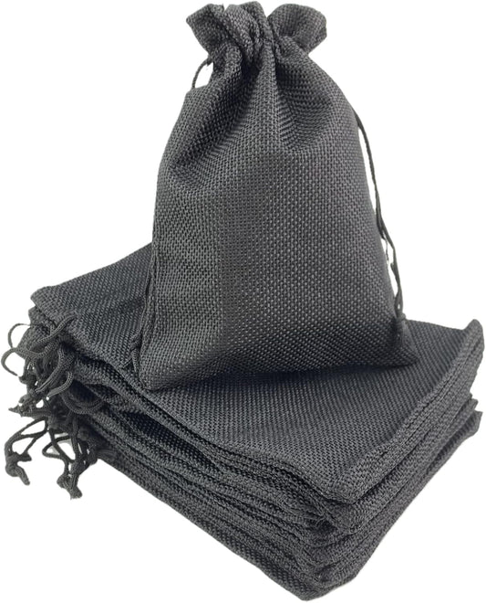 Palmhomee Pack of 25 Burlap Gift Bags with Drawstring Linen Jewelry Pouches Wedding Hessian Jute Bags for Birthday Jewelry and Treat Pouches Party Wedding Favors Gift Art and DIY Craft (7x9 Inch,