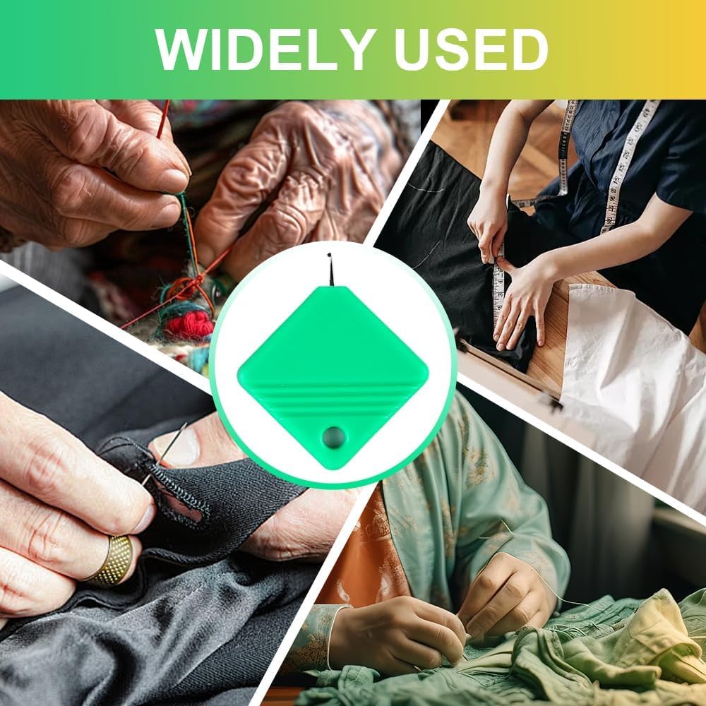 Automatic Needle Threaders for Hand Sewing, 2025 Upgrade Embroidery Floss, Sewing Machine Needle Threader, Sewing Supplies Tool, Fits All Needle Sizes (1, Blue)