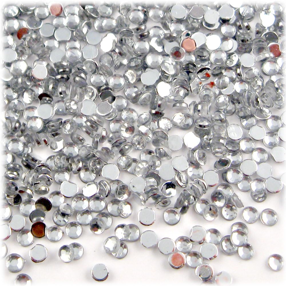 The Crafts Outlet 1,440pc Rhinestones Round 3mm (10ss) Flatback Fucshia