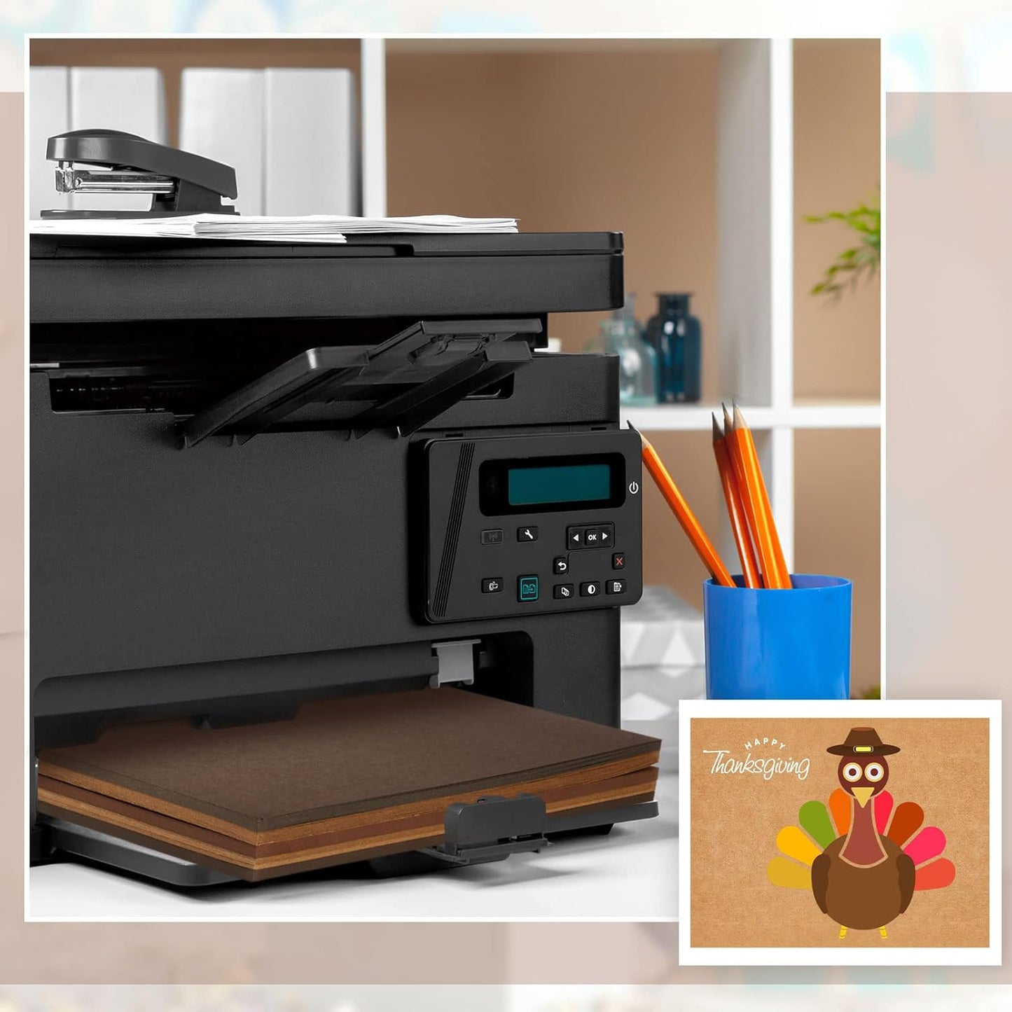 Sinmoe 100 Sheets 5 Shades Cardstock Paper 8.5 x 11 Inches 180gsm Solid Core Printer Paper for Scrapbooking DIY Arts Crafts Making Office Home Supplies(Brown Series)