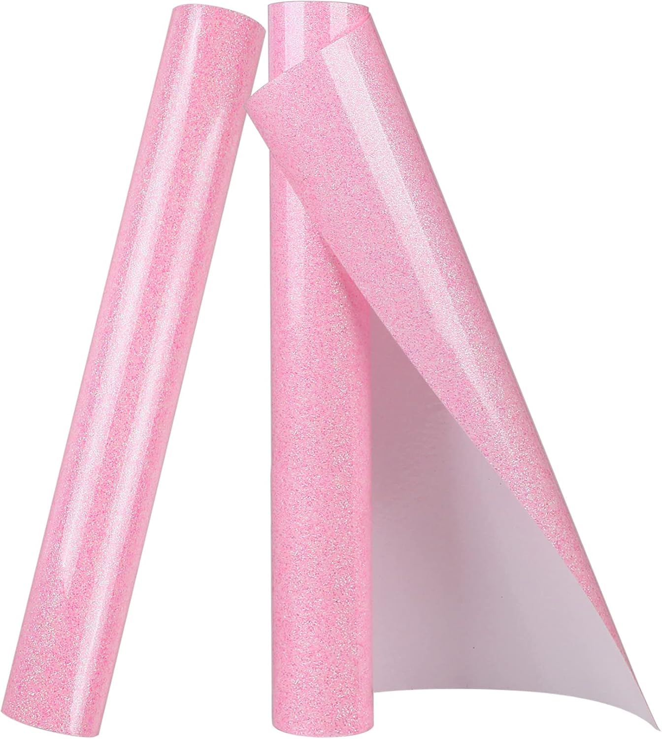 TORC Pink Glitter HTV Heat Transfer Vinyl 2 Rolls Iron on Vinyl for T Shirts Crafts 12 inch x 5 ft