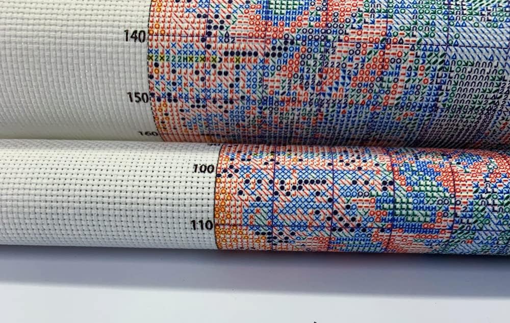 Moohue 14ct Counted Cross Stitch Kits for Adults Train Station Printed Stamped Cross Stitch Patterns Kits Cross Stitch Supplies (Train Station)