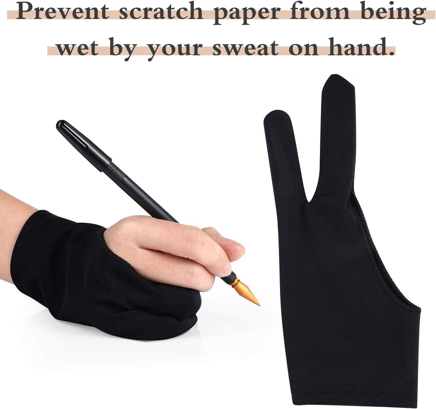 Scratch Painting Art Tool, 9 Pieces Scratching Drawing Tool Set, Including Artist Glove, Tool Bag, Scratch Coloring Pens, Plastic and Wooden Stylus, Scraper, Clean Brush