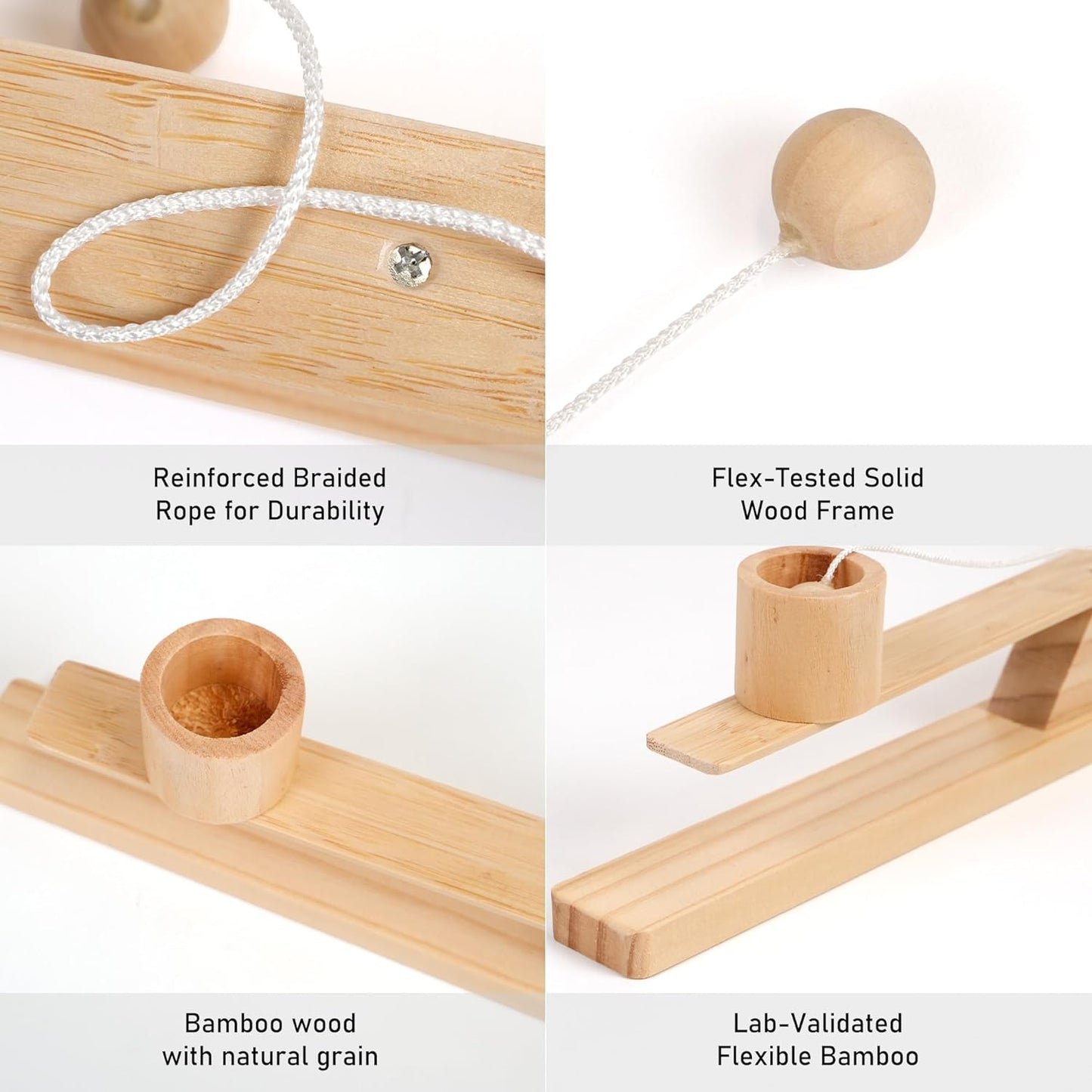 Ring Toss Game, Portable Wooden Tabletop Game for Teens & Adults, Skill Development & Dexterity Challenge, Office Desk Travel Party Camping Game Night Fun